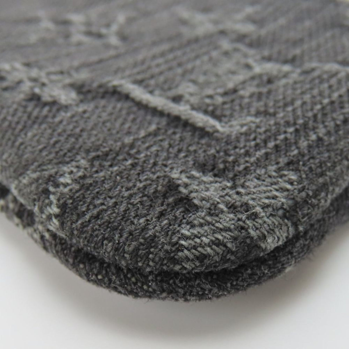 Louis Vuitton Black Gray Monogram Denim Coin Purse/Coin Case (Pre-Owned)