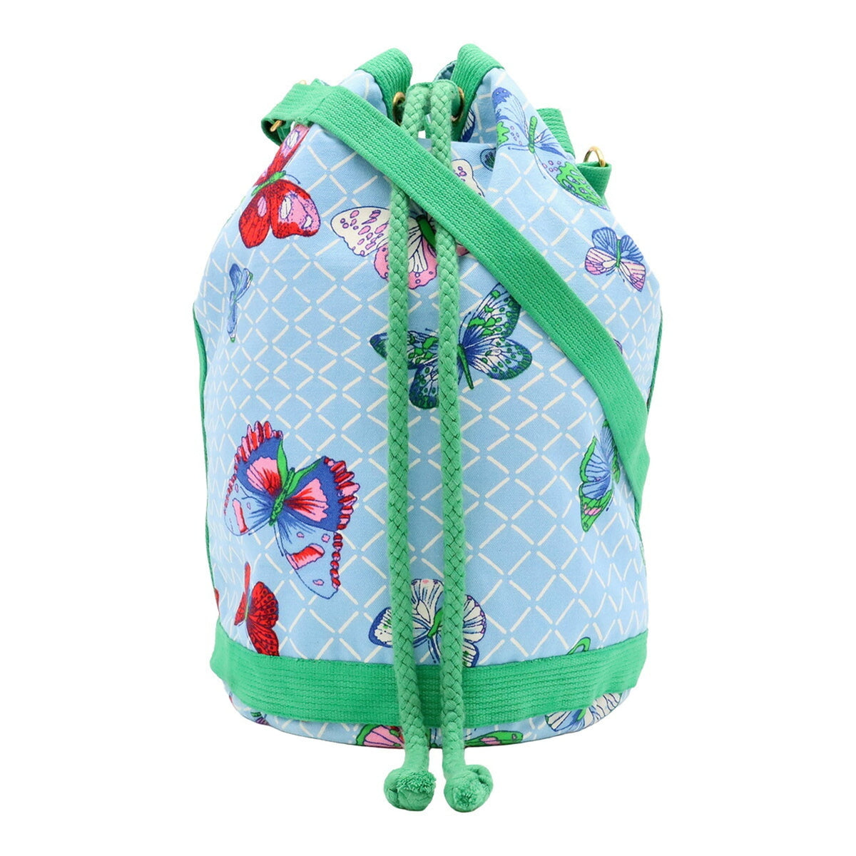 Hermes Blue Green Multi-Color Canvas Handbag Shoulder Bag (Pre-Owned)