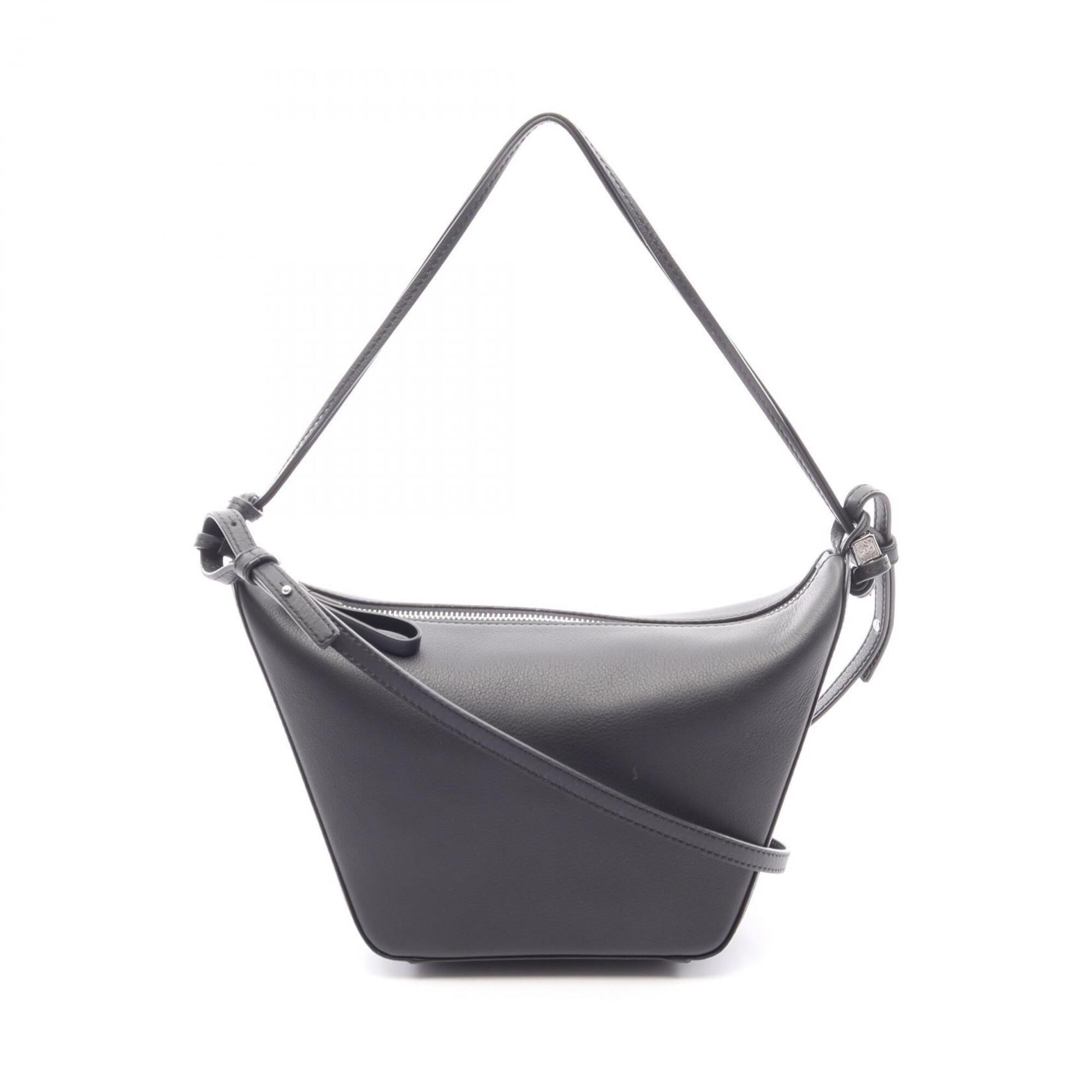 Loewe Hammock Black Leather Handbag Shoulder Bag (Pre-Owned)
