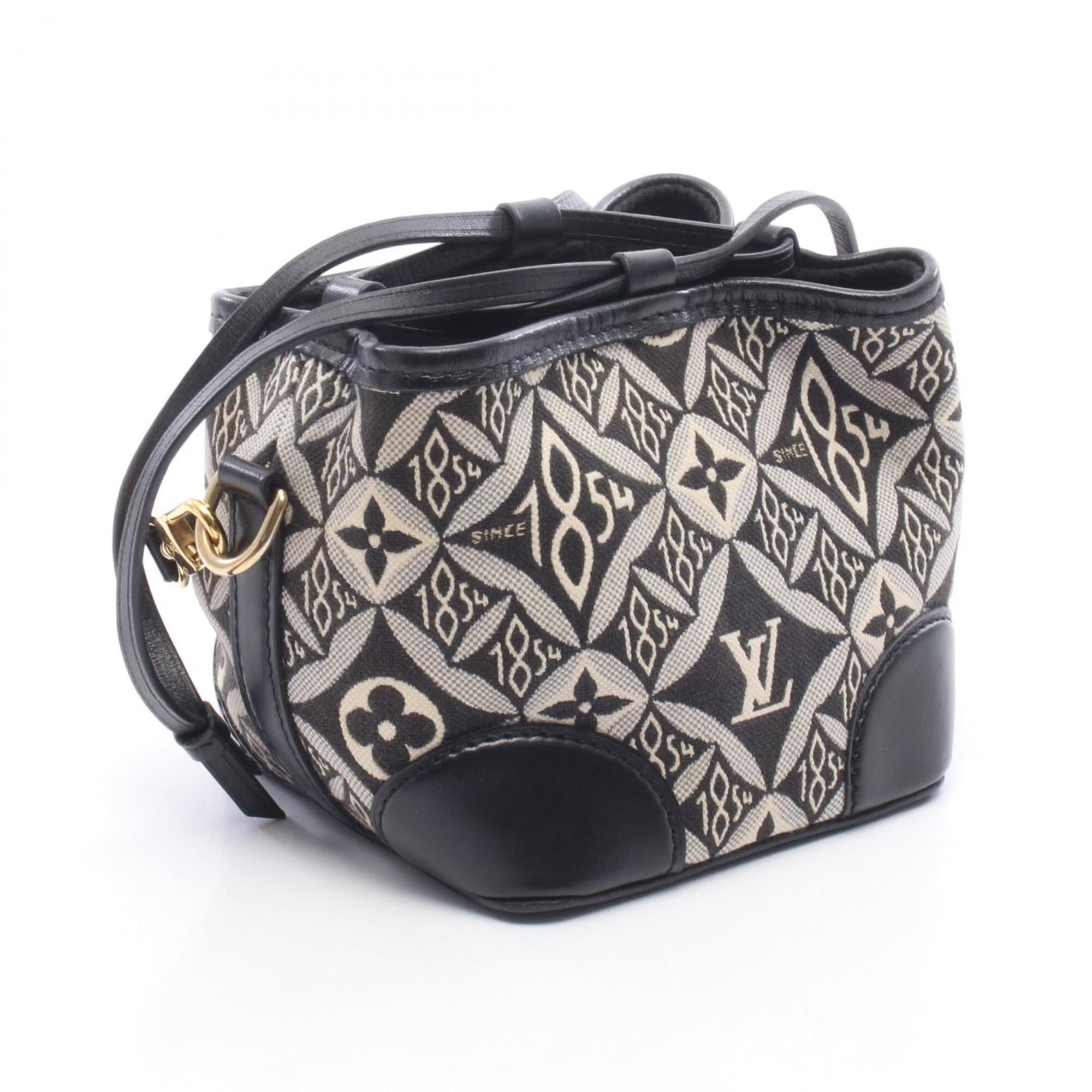 Louis Vuitton Black Gray Noir Canvas Leather Handbag Shoulder Bag (Pre-Owned)