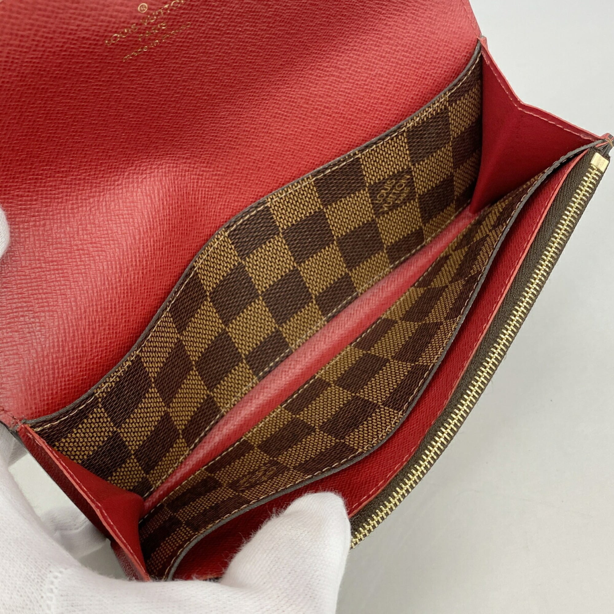 Louis Vuitton Ebene Rouge Long Wallet (Bi-Fold) (Pre-Owned)