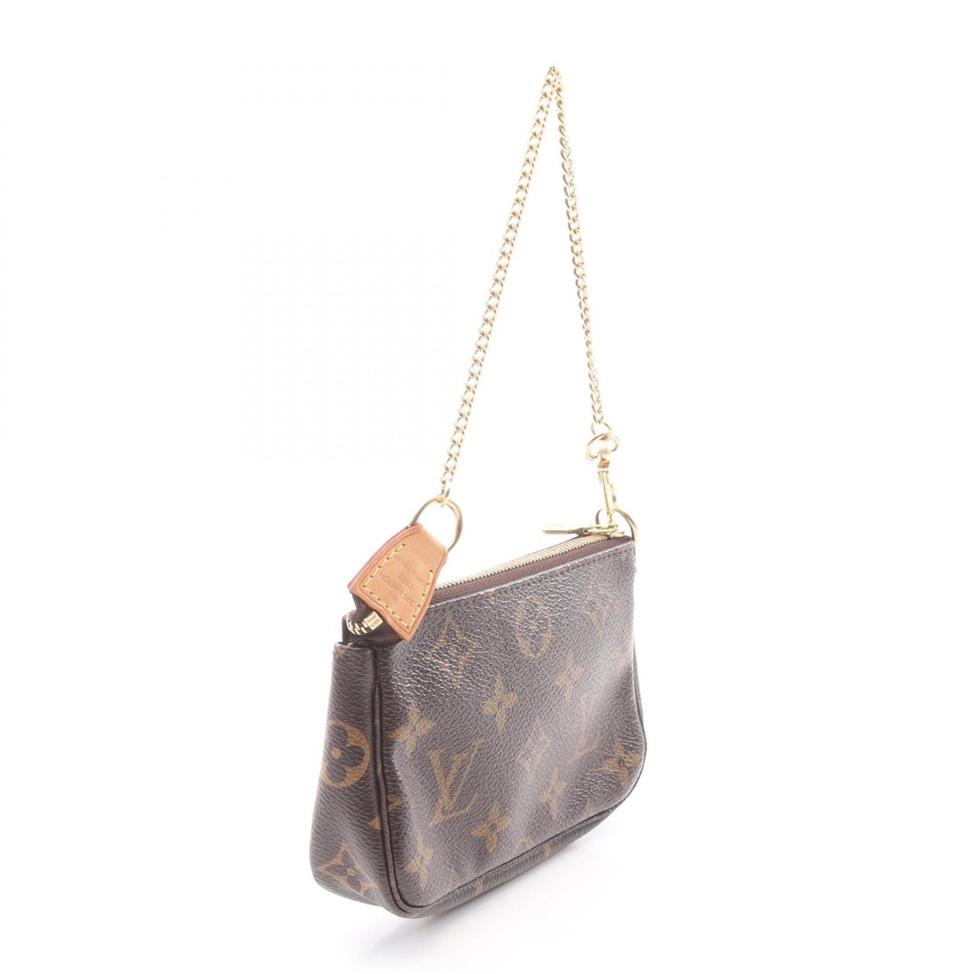 Louis Vuitton Brown Pvc Leather Handbag Pochette (Pre-Owned)
