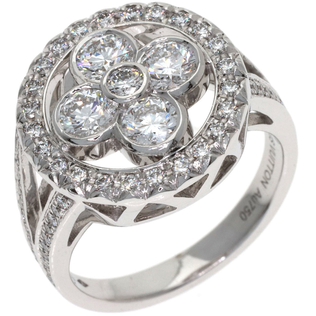 Louis Vuitton White Gold (18K) Band Ring (Pre-Owned)