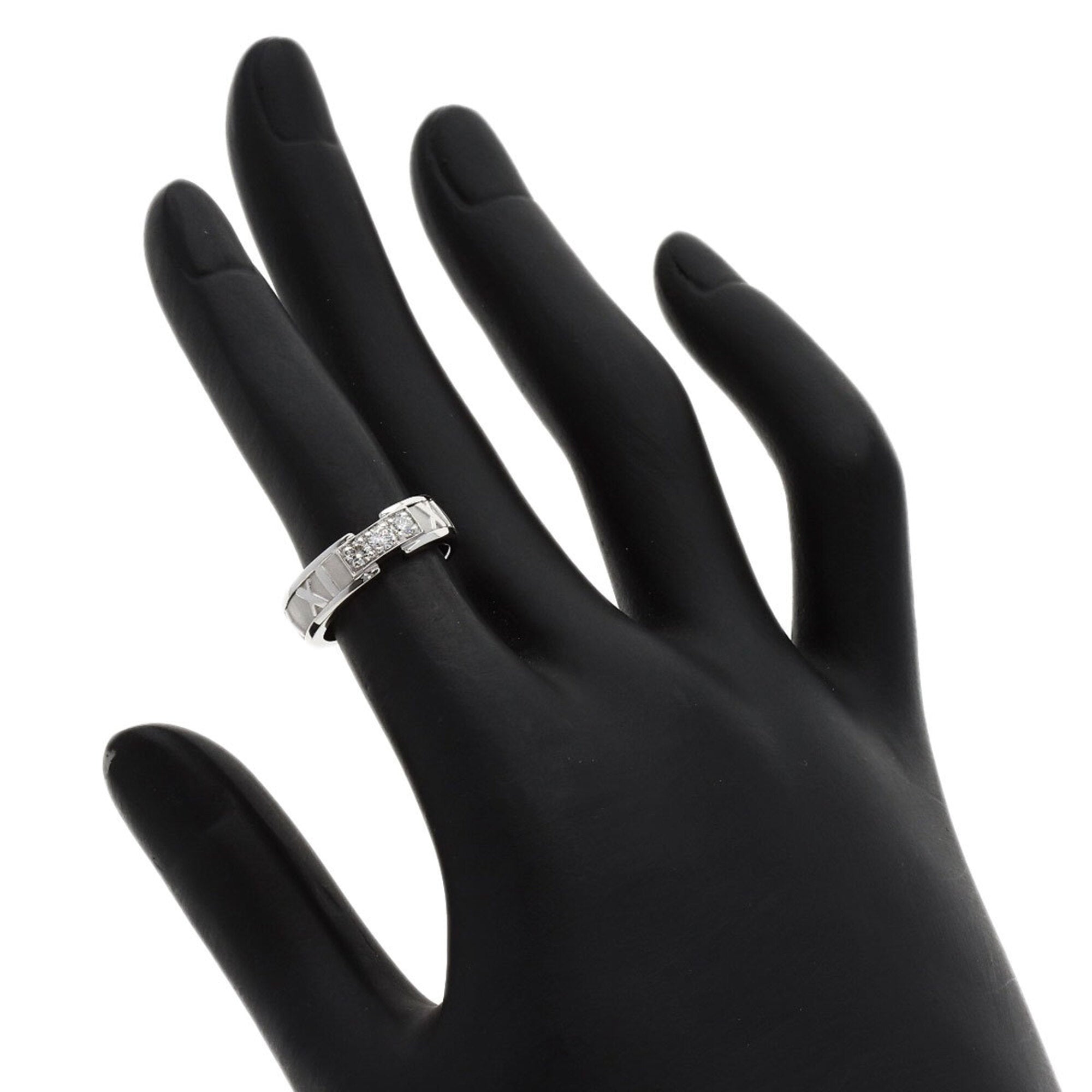 Tiffany Atlas White Gold (18K) Band Ring (Pre-Owned)