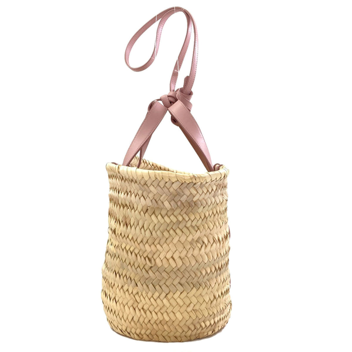 Celine Beige Pink Raffia Handbag (Pre-Owned)