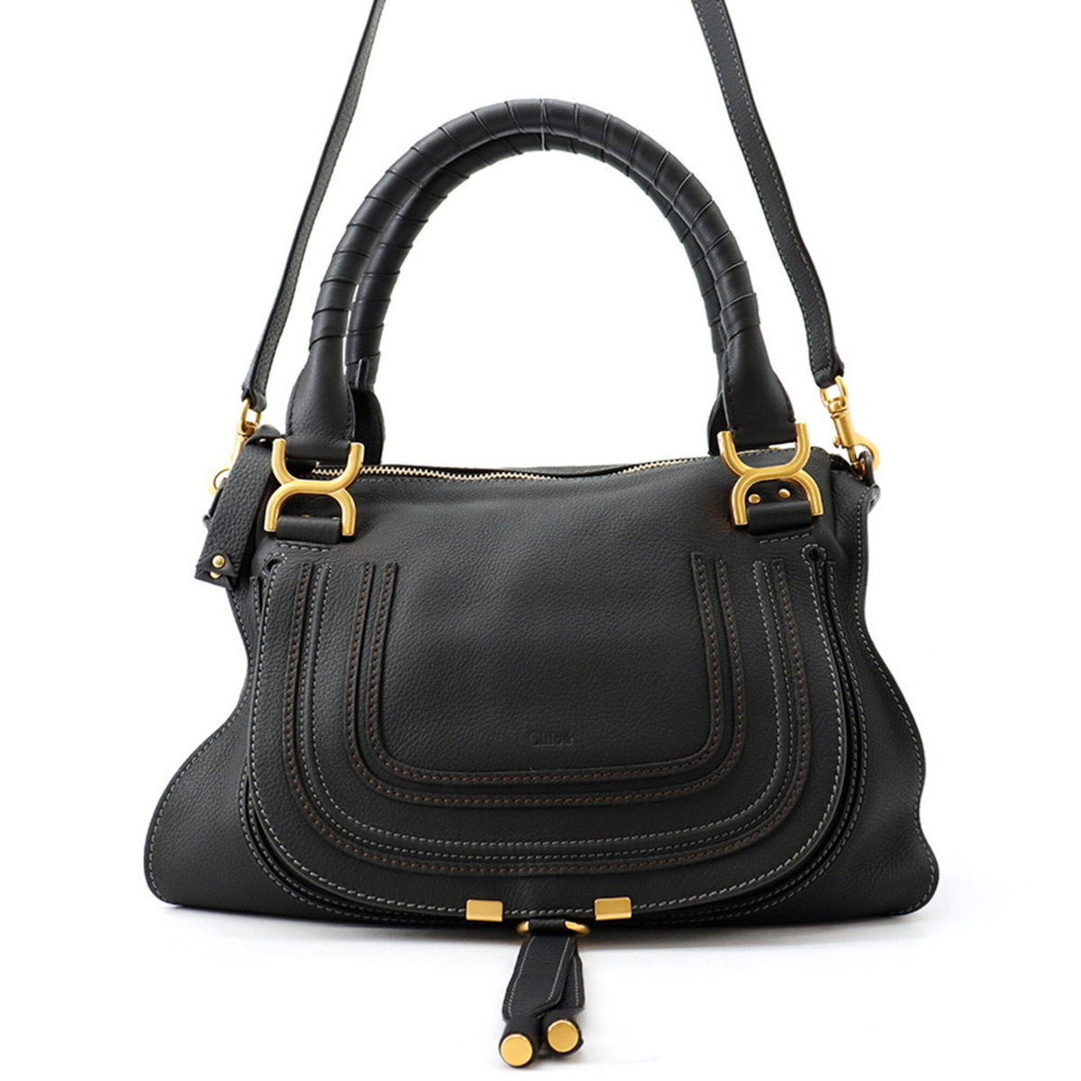 Chloé Black Leather Shoulder Bag (Pre-Owned)
