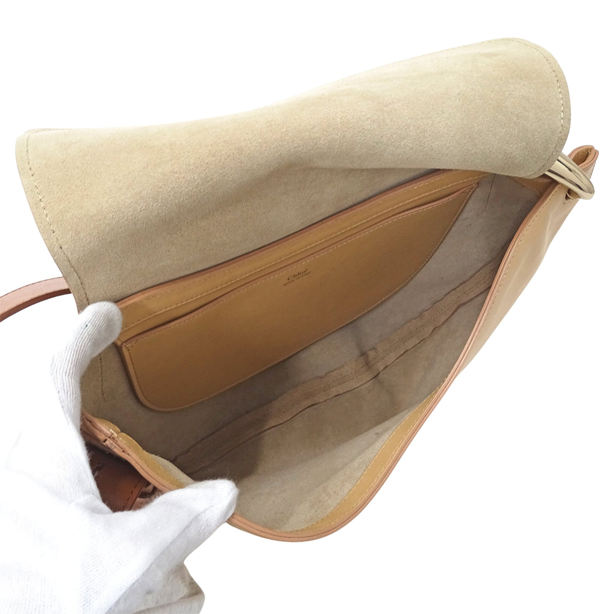 Chloé Beige Leather Handbag Shoulder Bag (Pre-Owned)