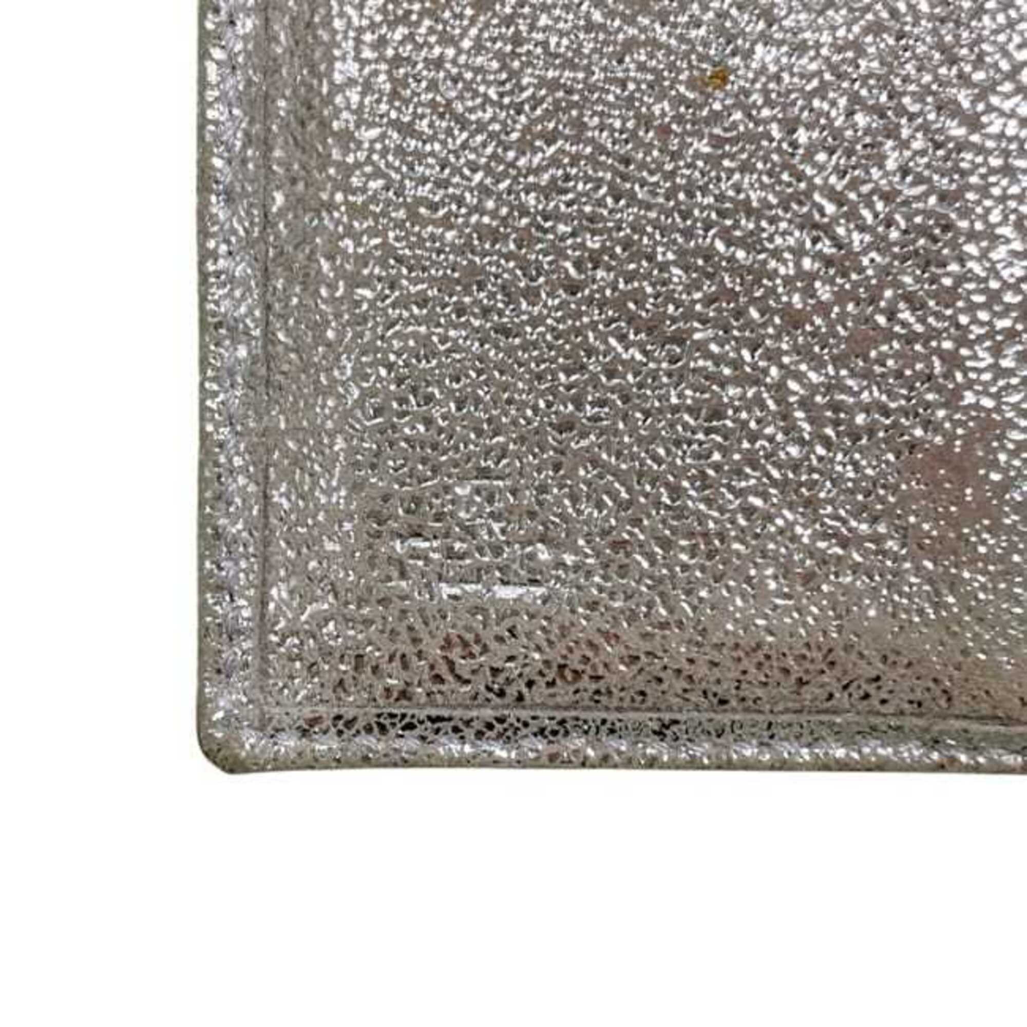 Fendi Beige Metallic Pink Canvas Leather Wallet (Bi-Fold) (Pre-Owned)