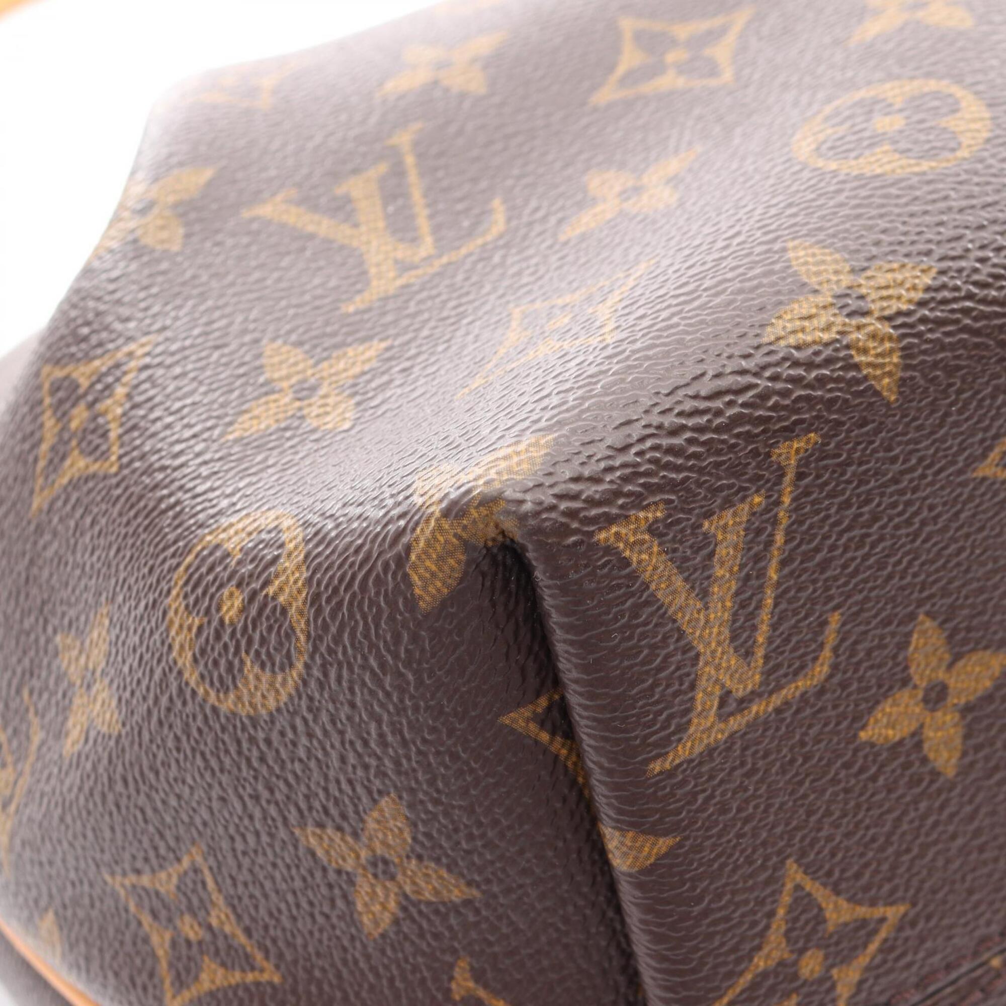 Louis Vuitton Brown Pvc Coated Canvas Leather Handbag (Pre-Owned)