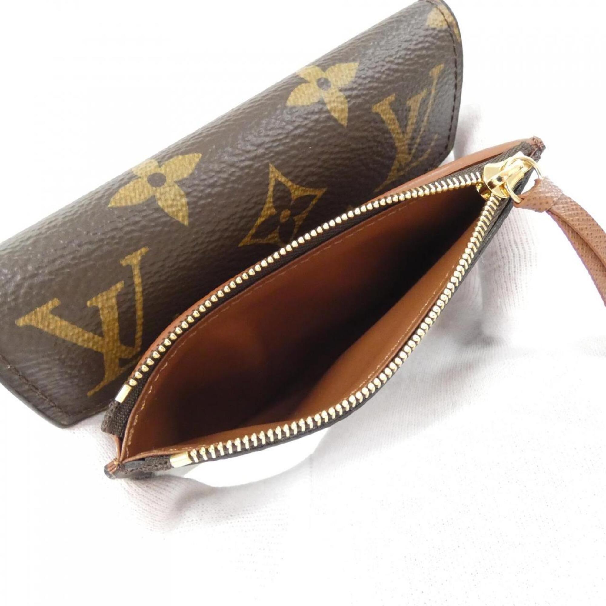 Louis Vuitton Marron Coated Canvas Wallet (Tri-Fold) (Pre-Owned)