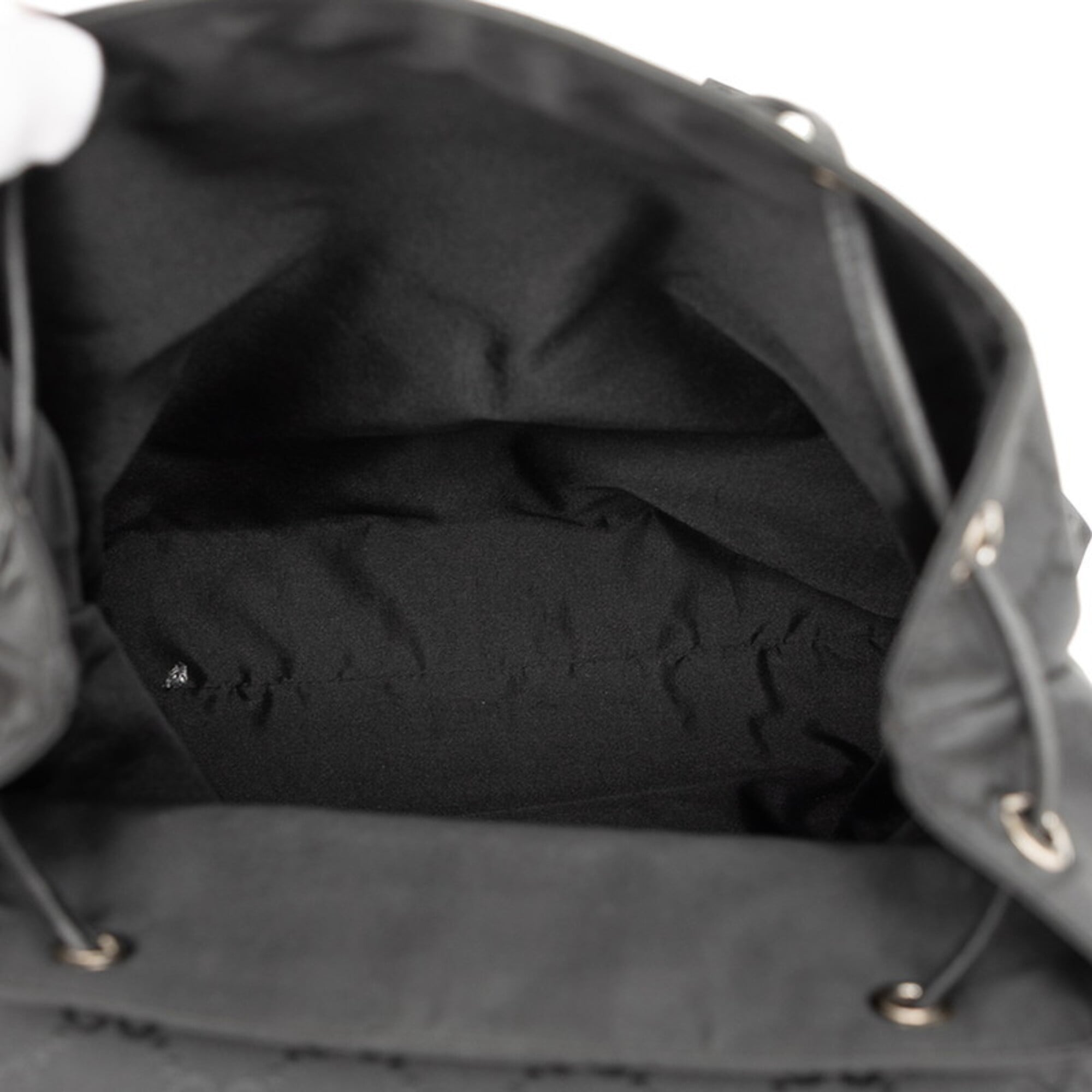 Gucci Black Nylon Leather Backpack (Pre-Owned)