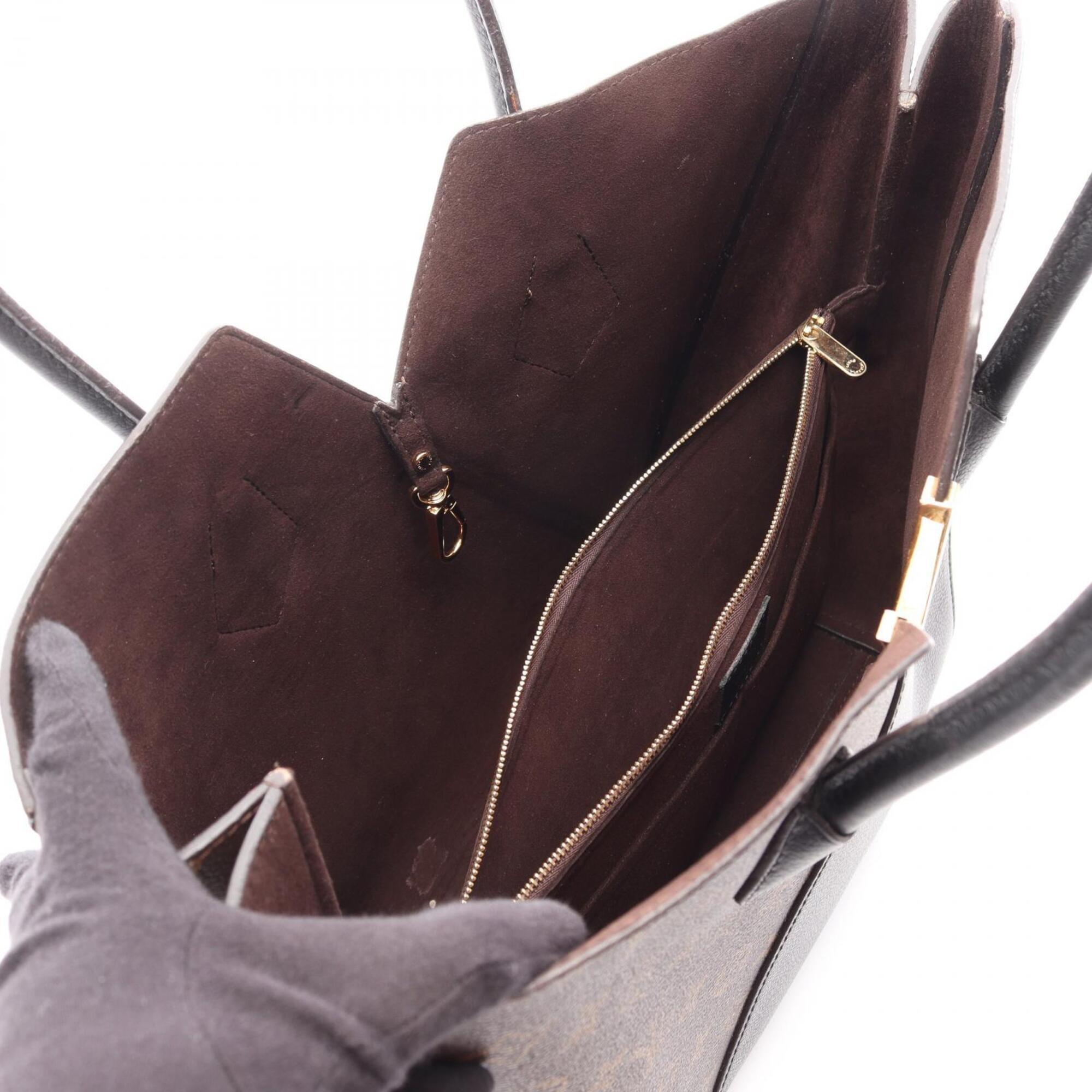 Louis Vuitton Black Brown Pvc Leather Handbag Tote Bag (Pre-Owned)