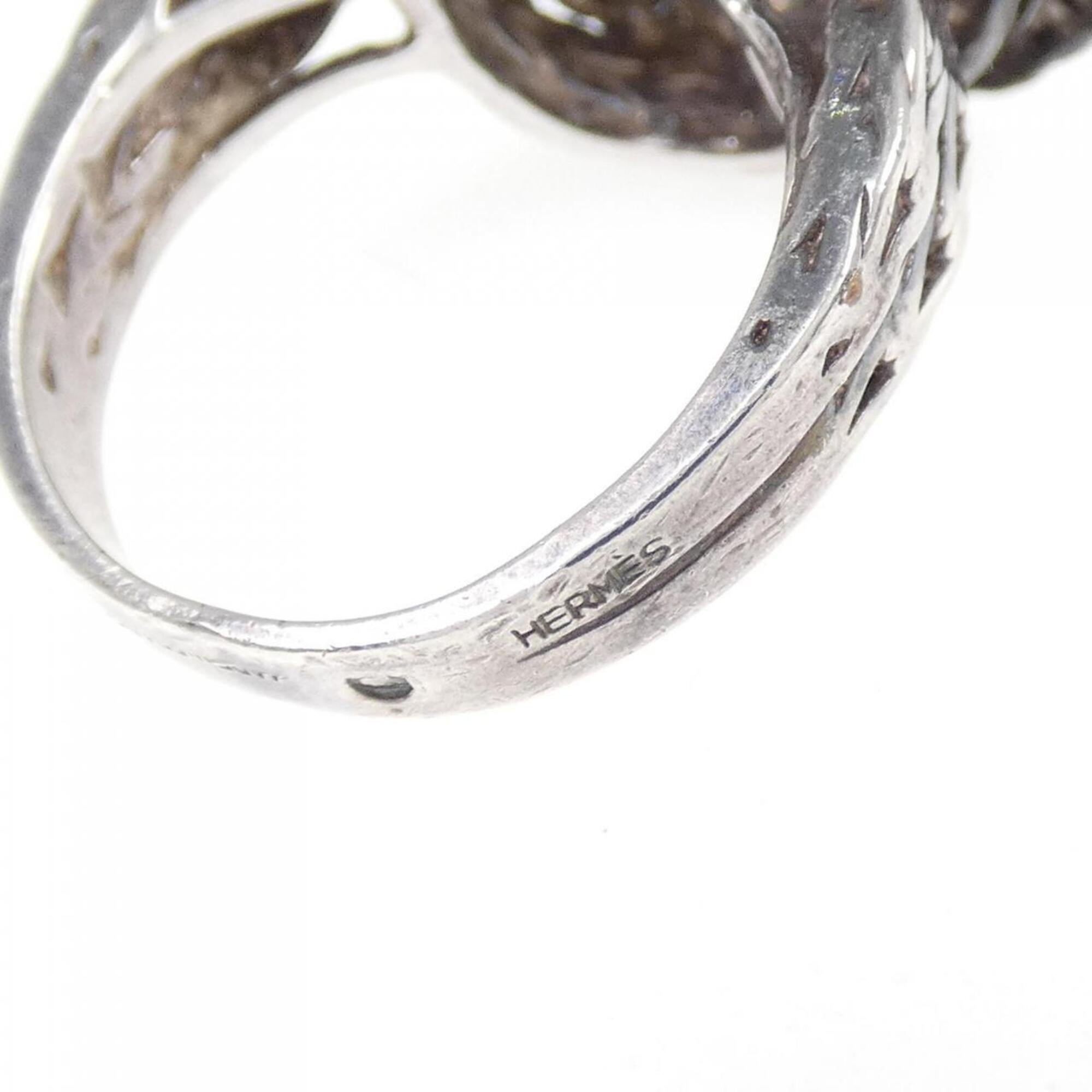 Hermes Silver Band Ring (Pre-Owned)