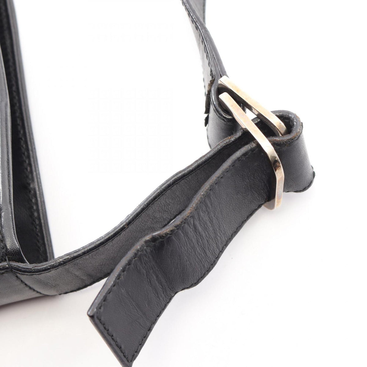 Gucci Black Canvas Leather Handbag Shoulder Bag (Pre-Owned)