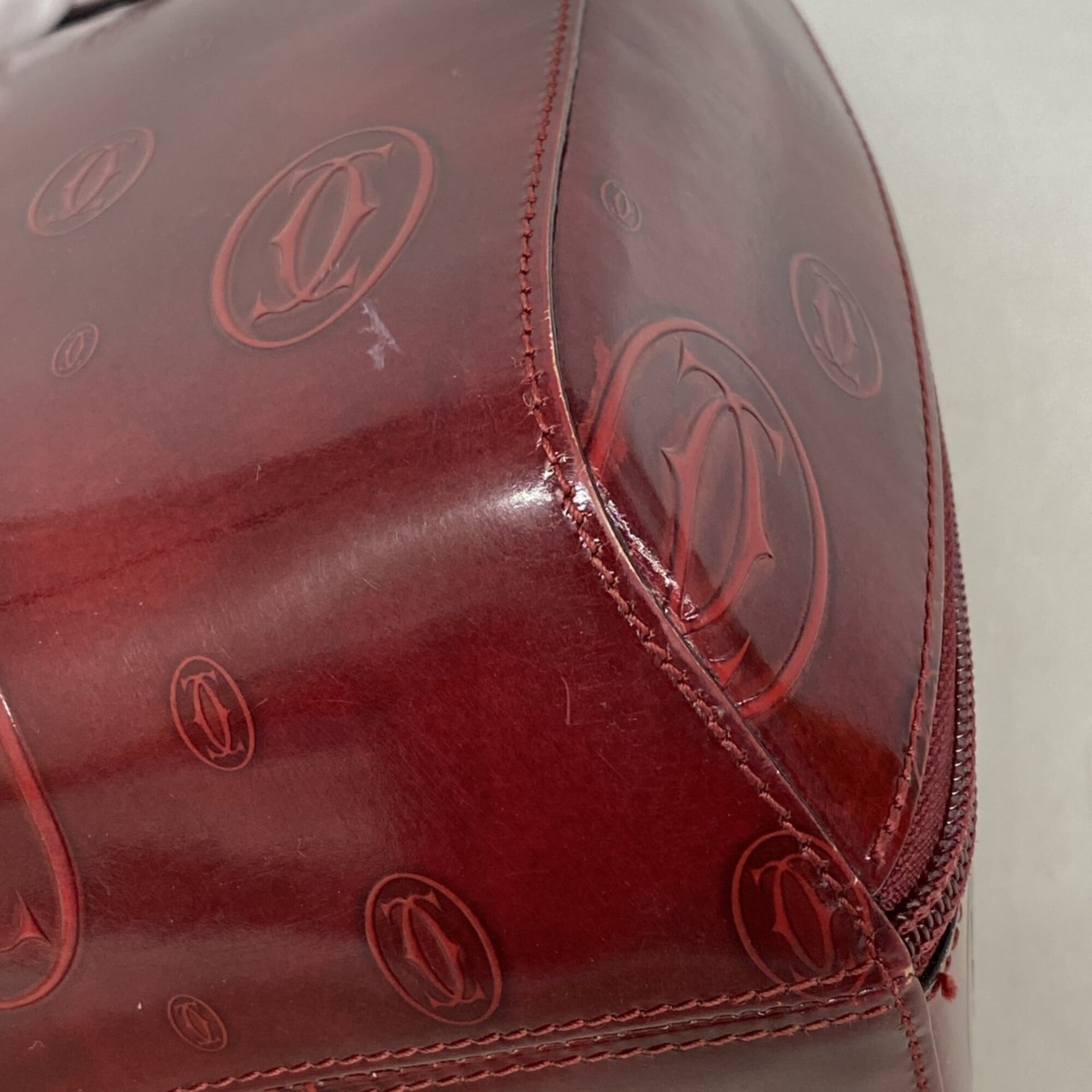 Cartier Bordeaux Leather Backpack (Pre-Owned)