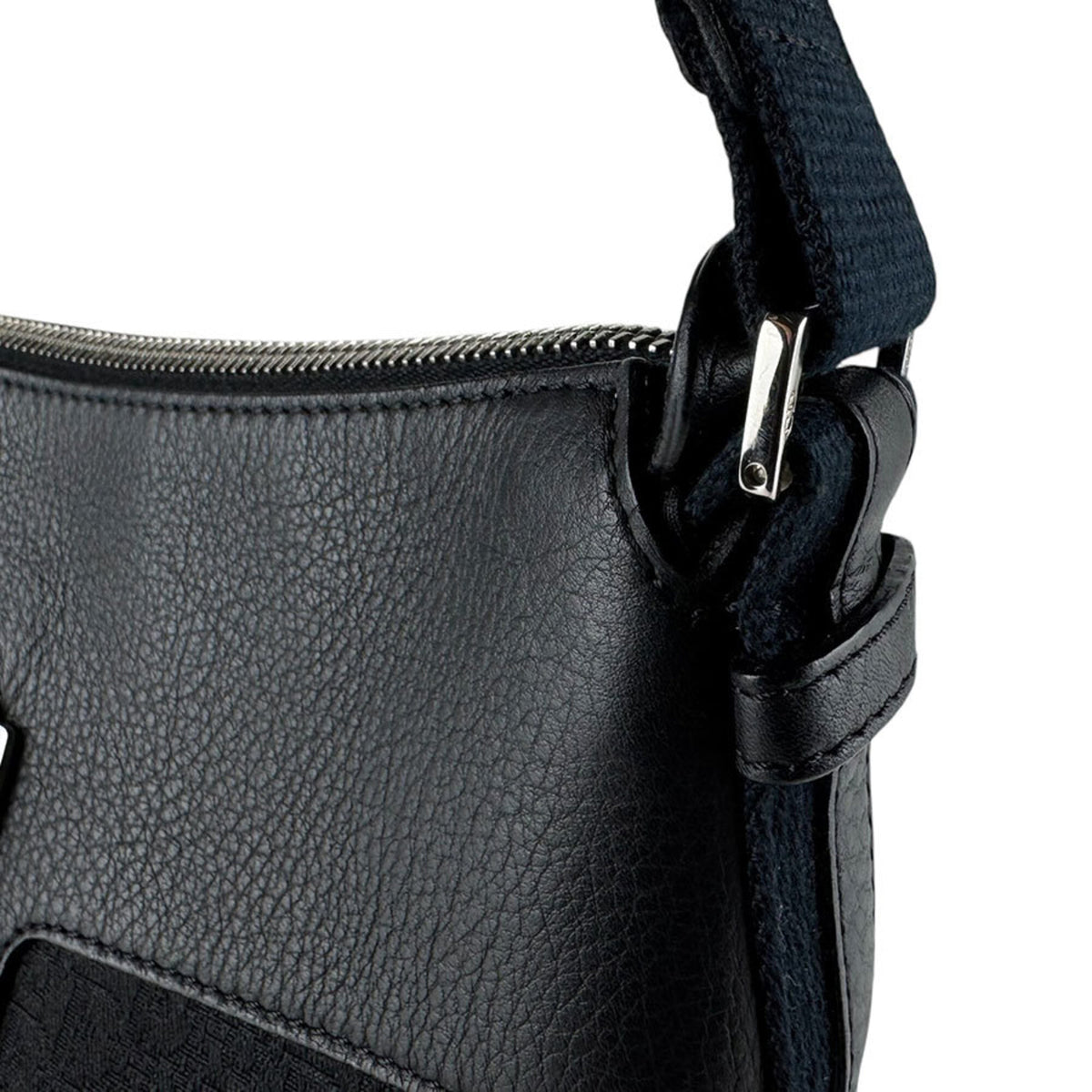 Christian Dior Black Canvas Leather Shoulder Bag (Pre-Owned)