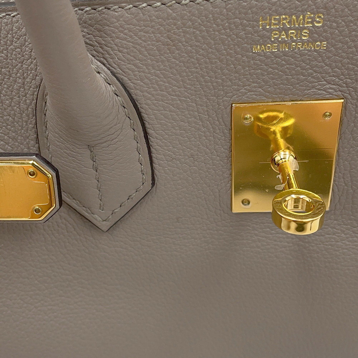 Hermes Gray Togo Leather Handbag (Pre-Owned)