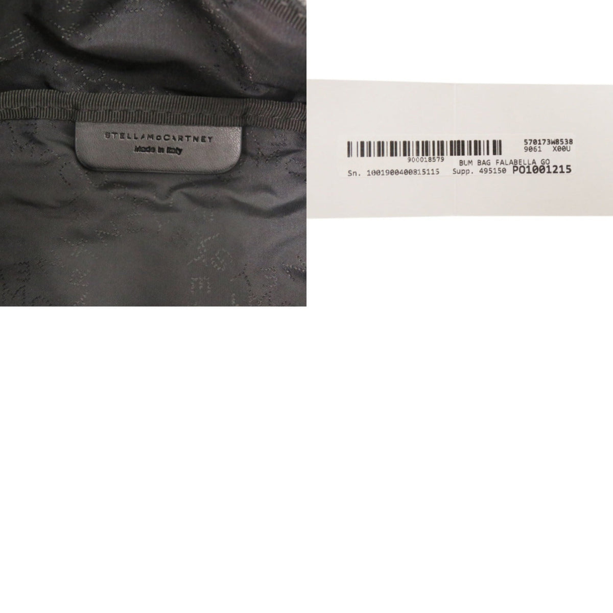 Stella Mccartney Black White Nylon Fanny Pack Sling Bag (Pre-Owned)
