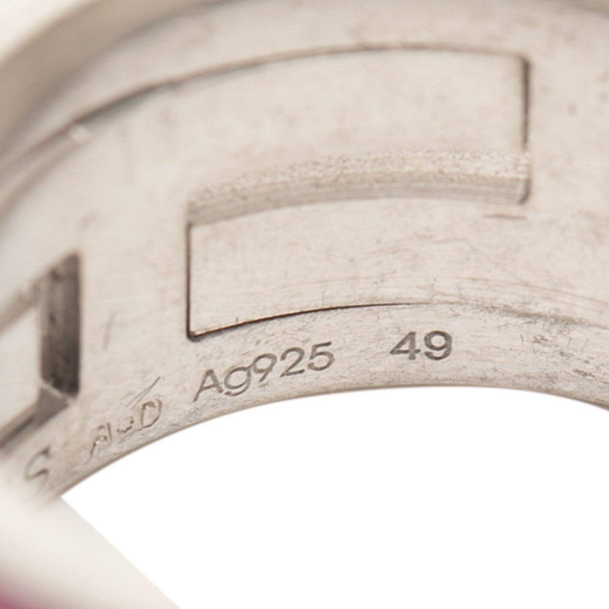 Hermes Silver 925 Band Ring (Pre-Owned)