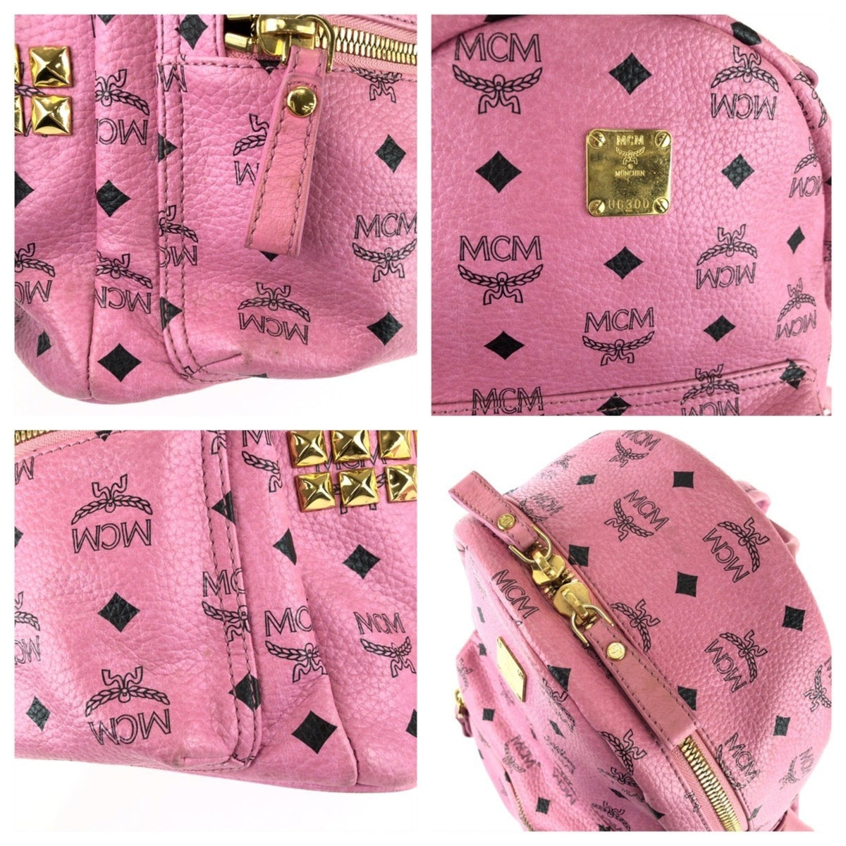 Mcm Pink Leather Backpack (Pre-Owned)