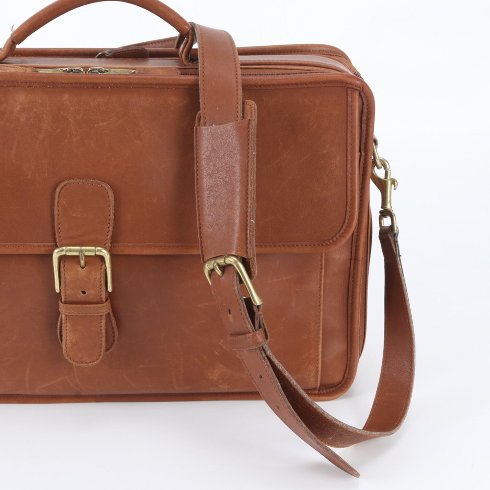 Coach Camel Leather Briefcase (Pre-Owned)