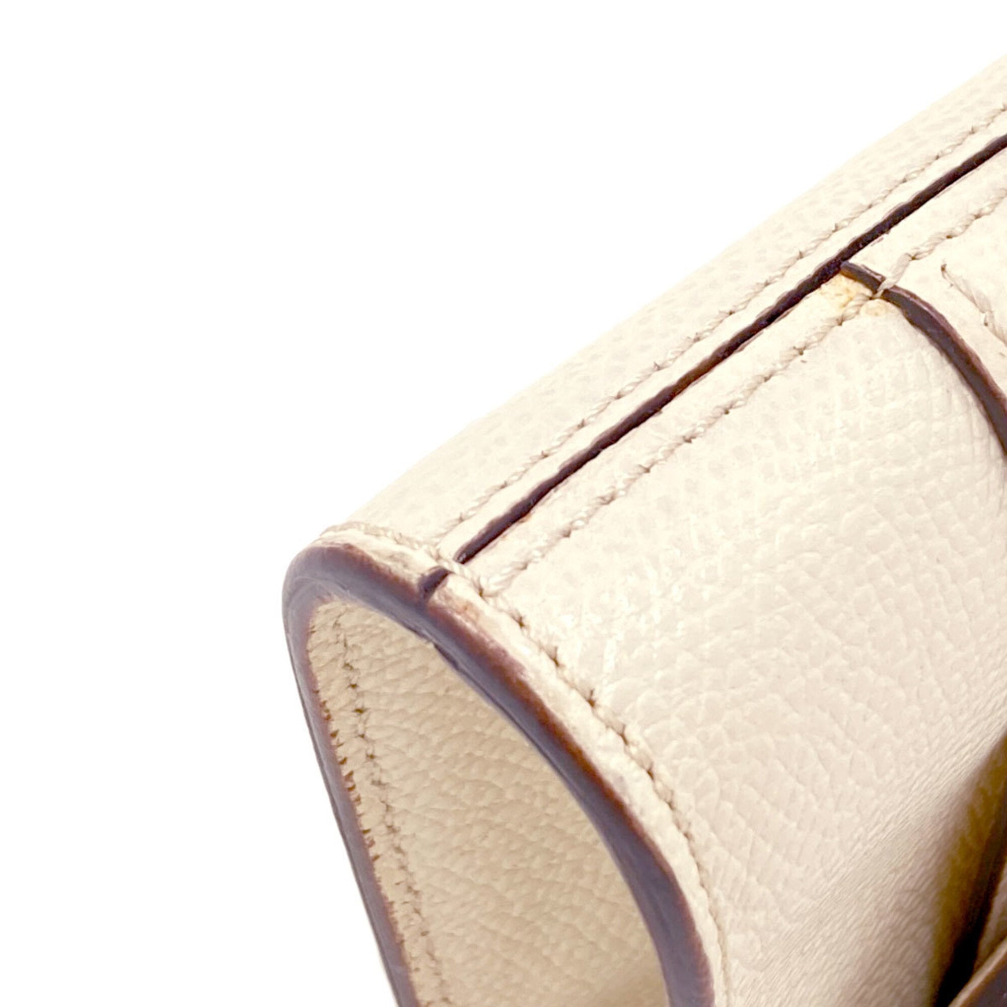 Valextra White Leather Clutch Bag (Pre-Owned)