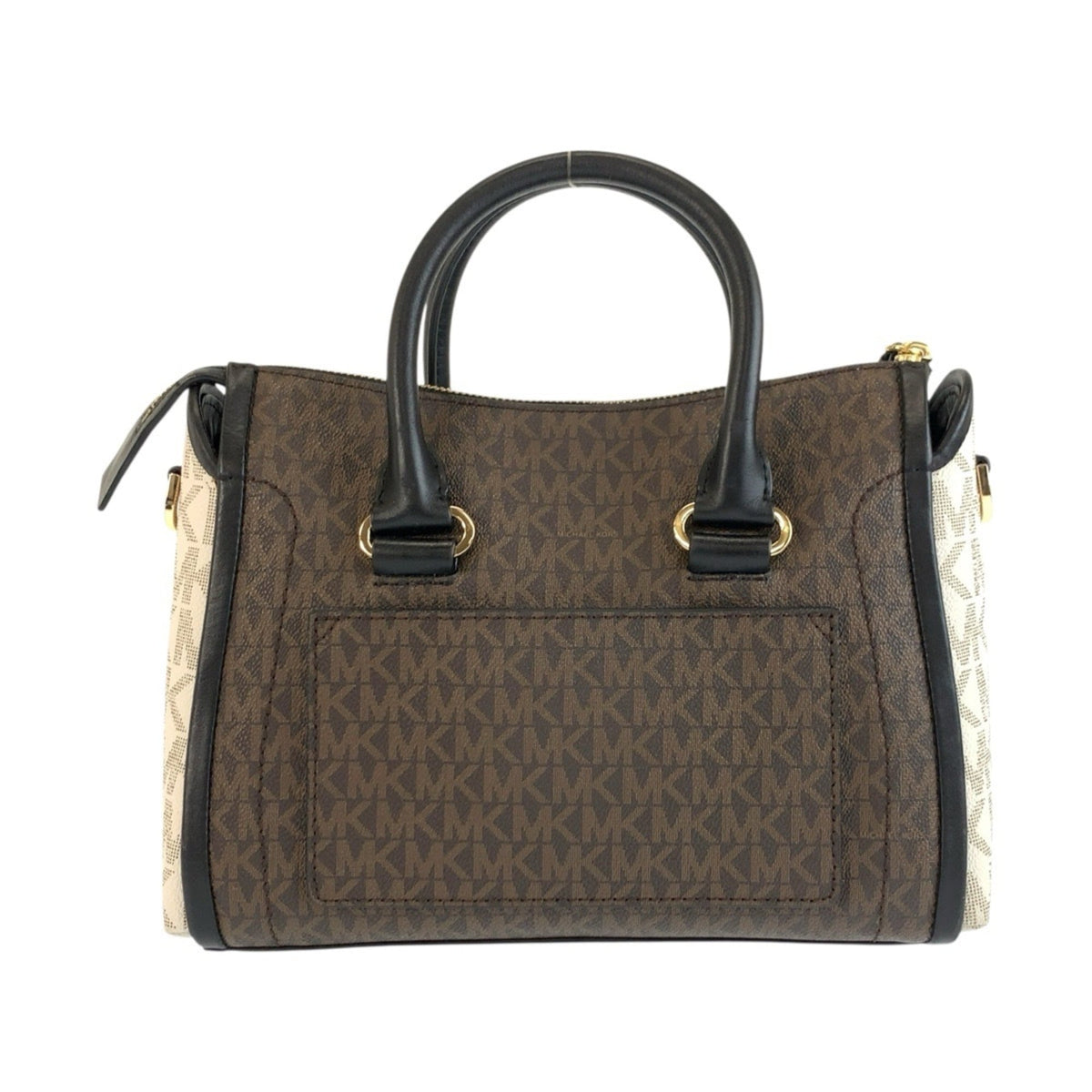 Michael Kors Black Brown White Pvc Handbag Shoulder Bag (Pre-Owned)