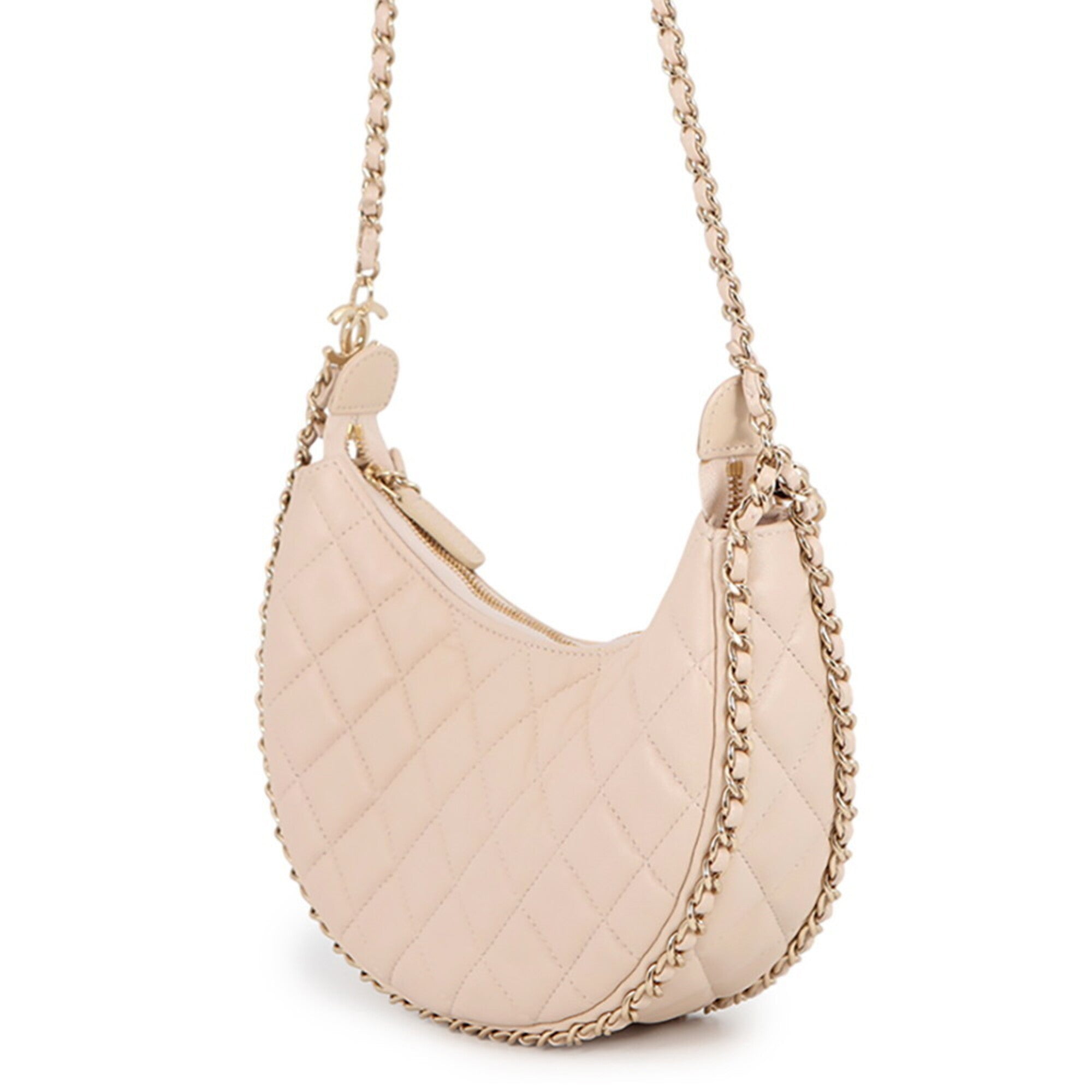 Chanel Beige Leather Shoulder Bag (Pre-Owned)