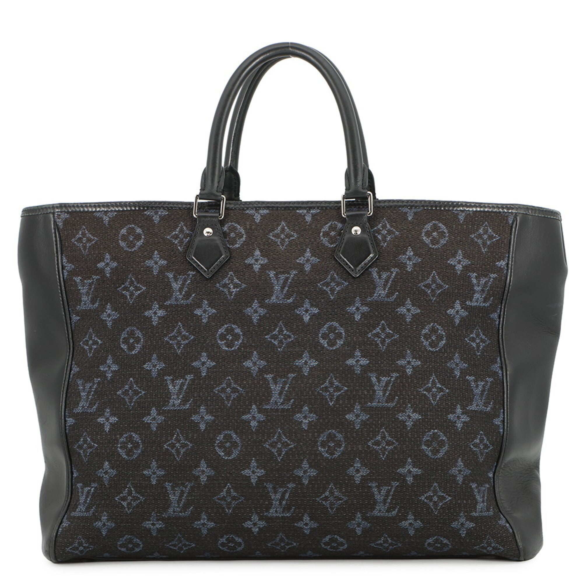 Louis Vuitton Black Noir Monogram Jacquard Handbag Tote Bag (Pre-Owned)
