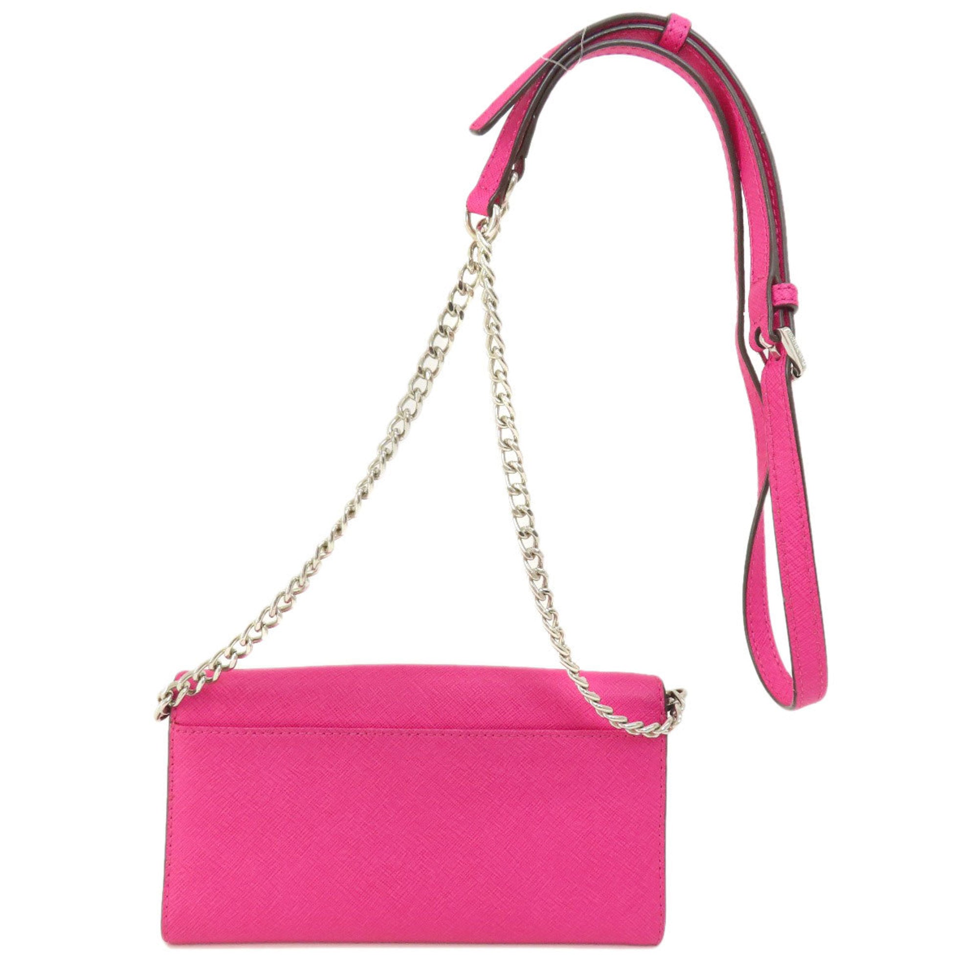 Michael Kors Pink Pvc Chain/Shoulder Wallet (Pre-Owned)