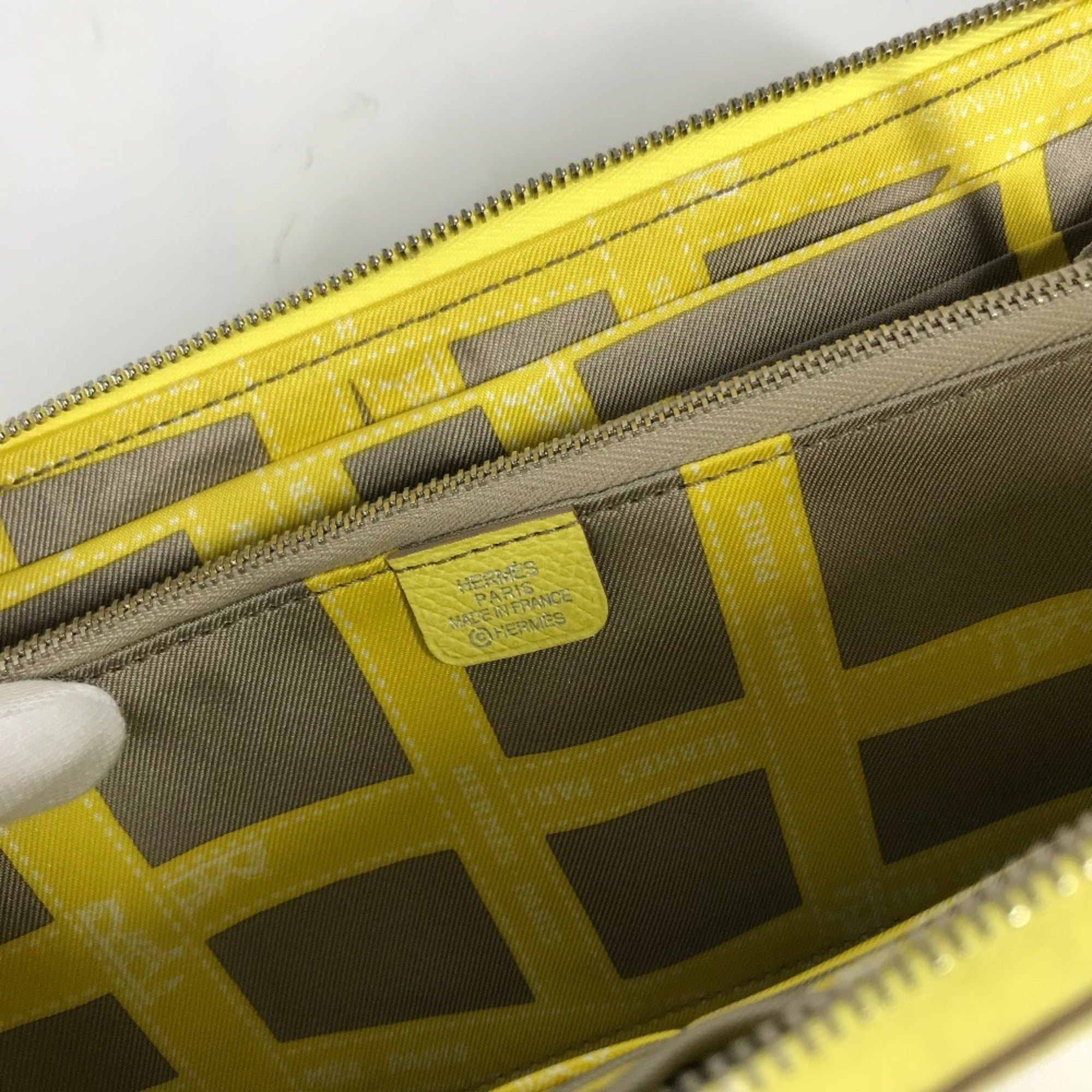 Hermes Silk'in Yellow Epsom Leather Long Wallet (Bi-Fold) (Pre-Owned)