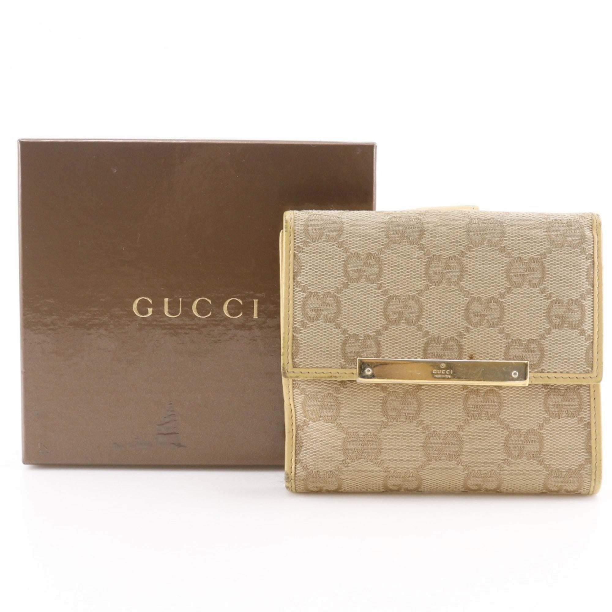 Gucci Beige Gg Canvas Wallet (Bi-Fold) (Pre-Owned)