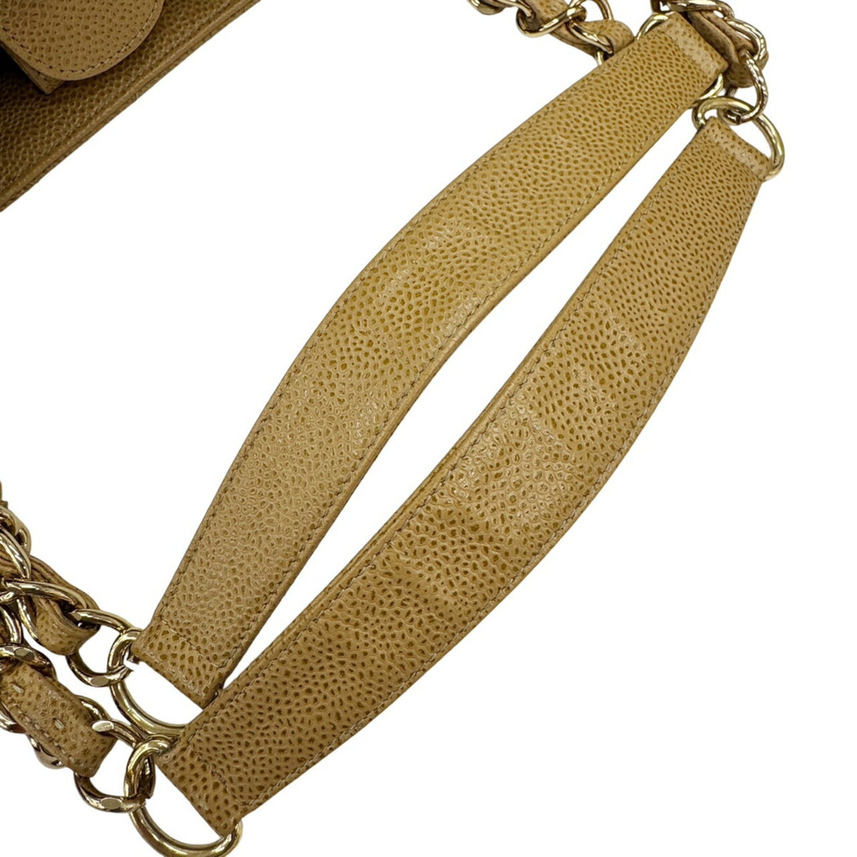 Chanel Beige Grained Calfskin Tote Bag (Pre-Owned)