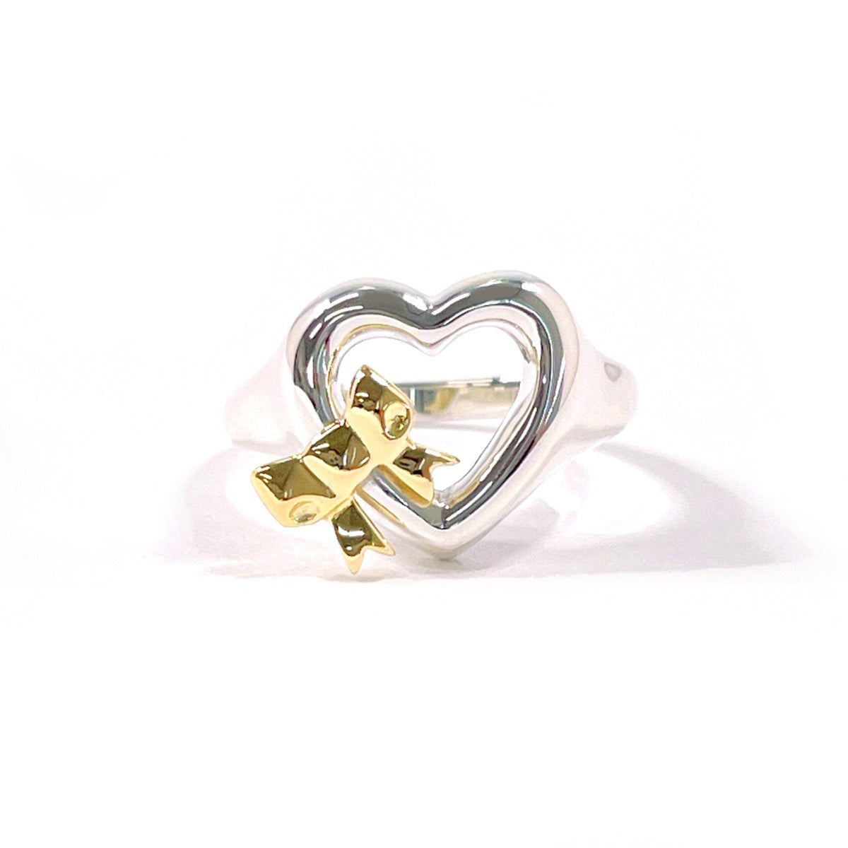 Tiffany Gold Silver Yellow Gold (18K) Silver 925 Band Ring (Pre-Owned)