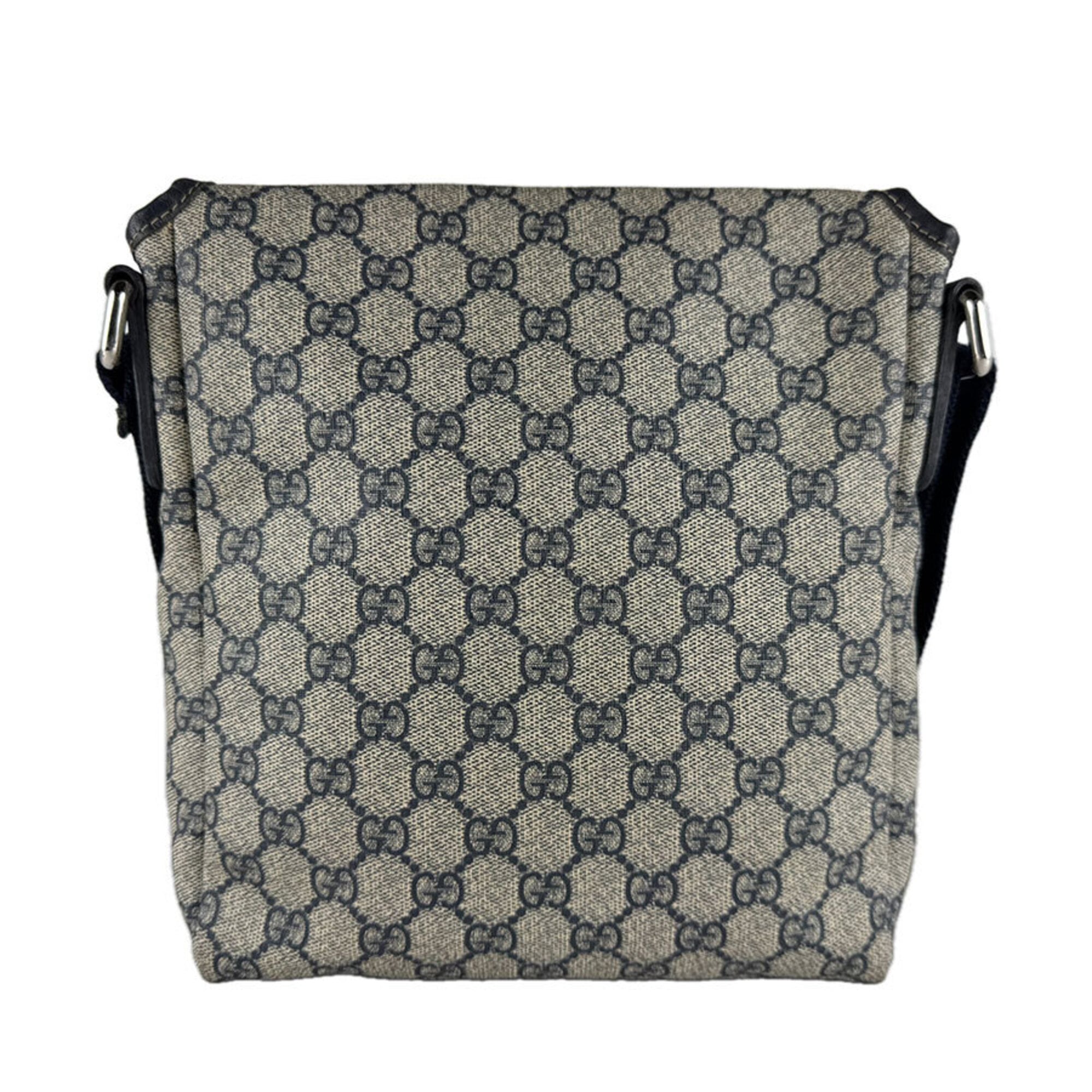 Gucci Navy Gg Supreme Shoulder Bag (Pre-Owned)