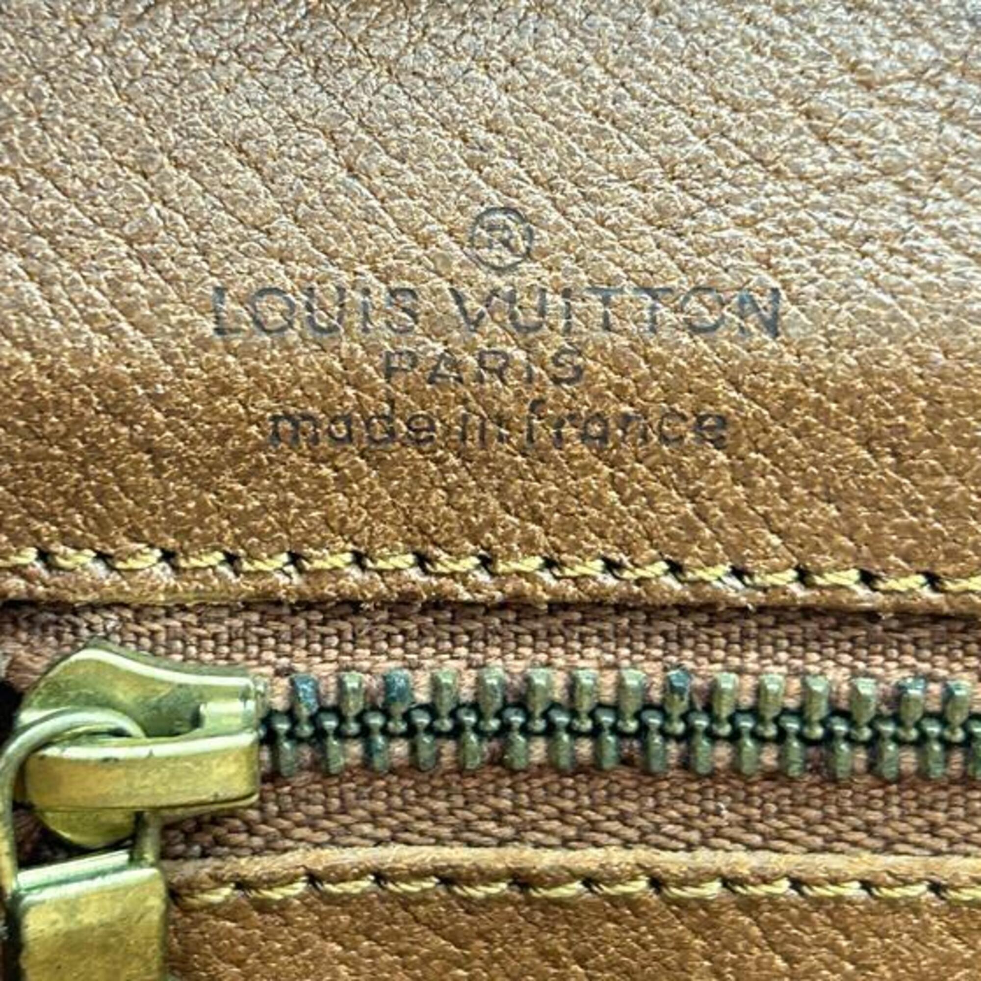 Louis Vuitton Monogram Brown Leather Tote Bag (Pre-Owned)