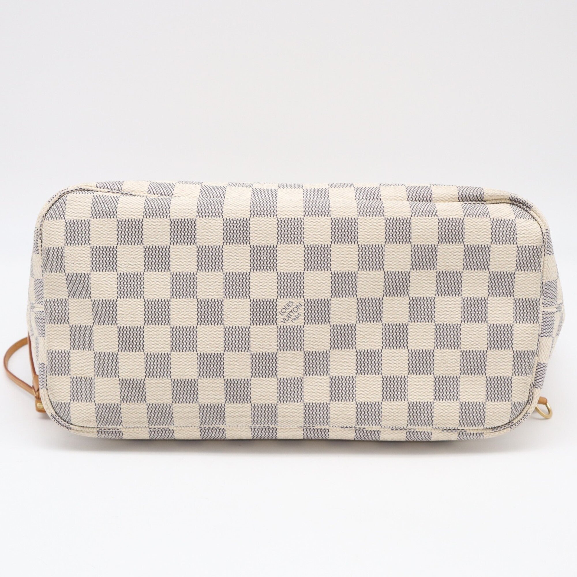 Louis Vuitton Azur Gray White Coated Canvas Handbag (Pre-Owned)
