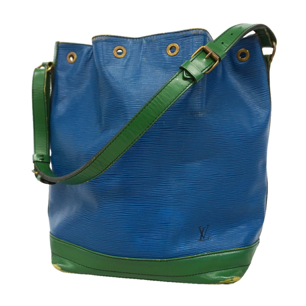Louis Vuitton Borneo Green Toledo Blue Shoulder Bag (Pre-Owned)