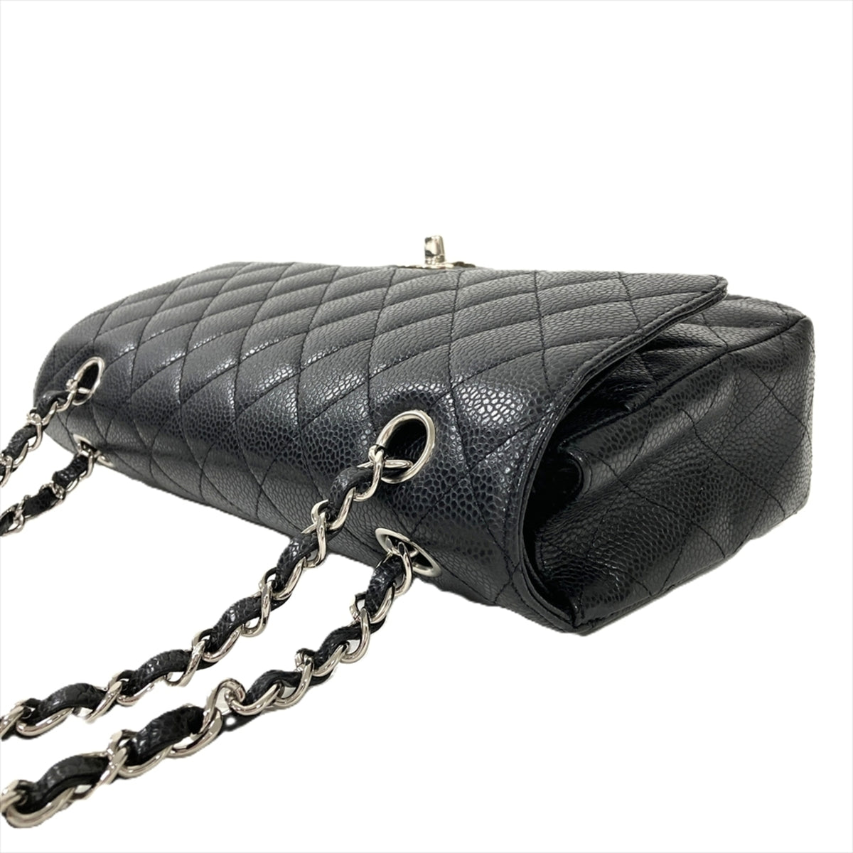 Chanel Matelasse Black Grained Calfskin Shoulder Bag (Pre-Owned)