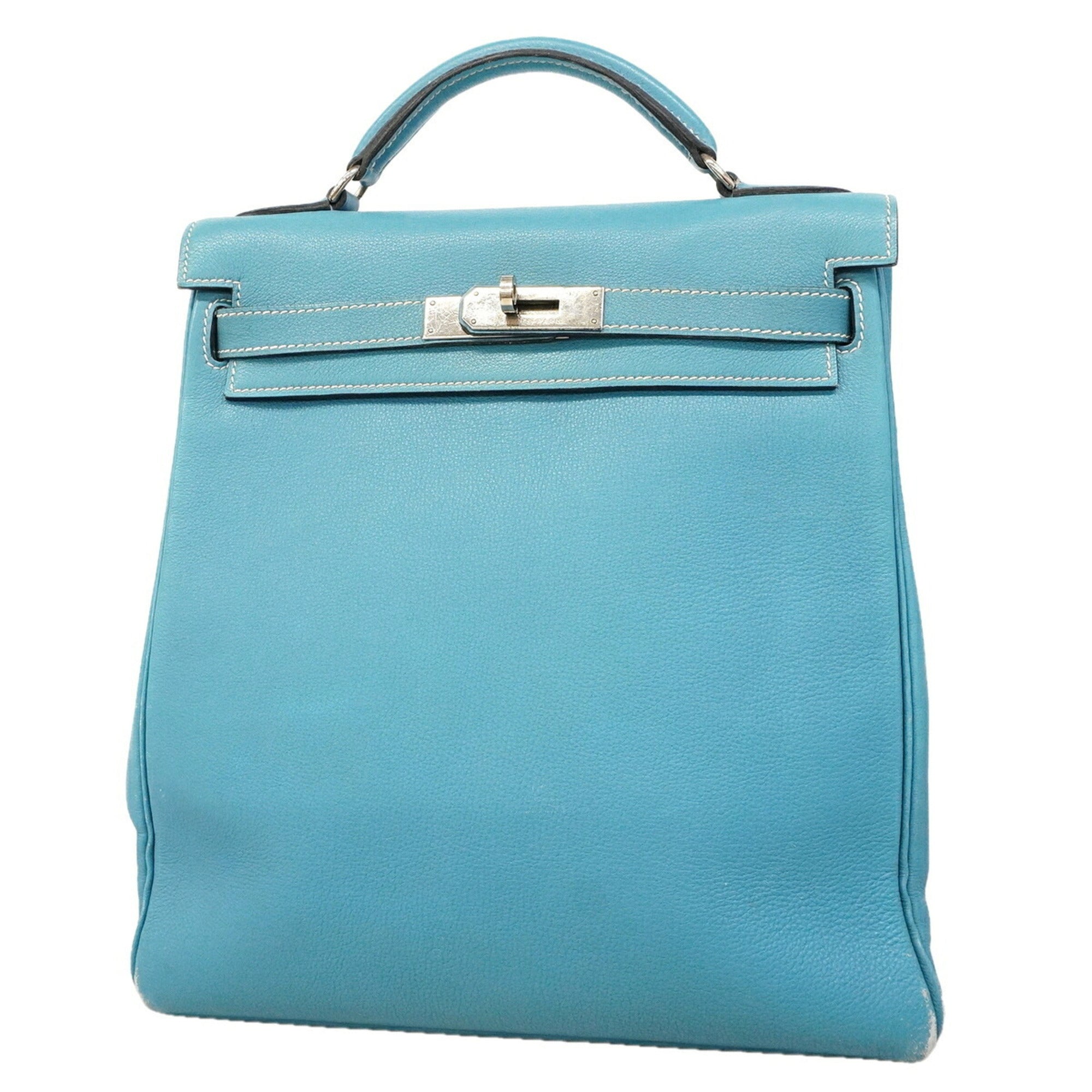 Hermes Blue Jean Ardennes Leather Backpack (Pre-Owned)