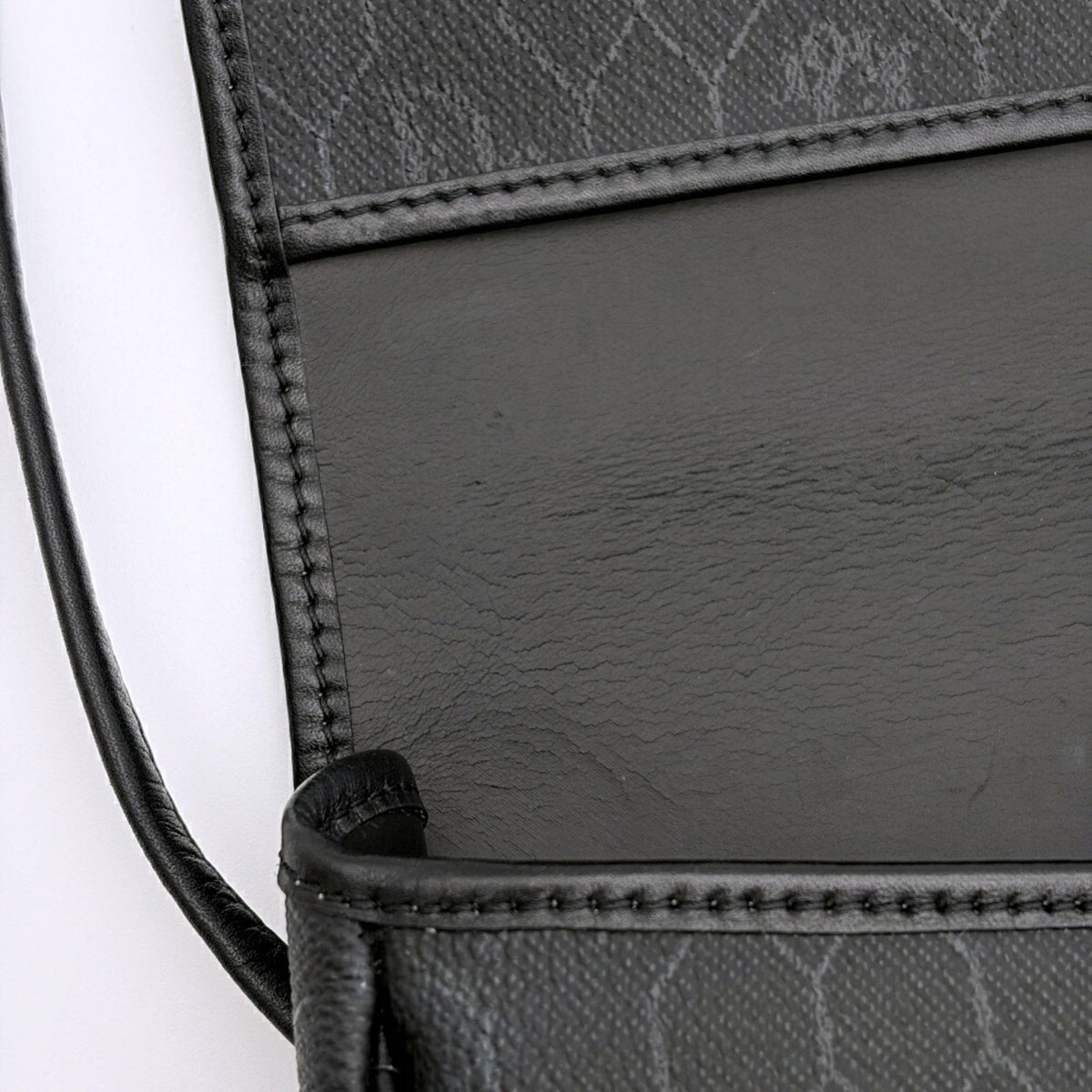 Christian Dior Black Pvc Leather Pochette Shoulder Bag (Pre-Owned)