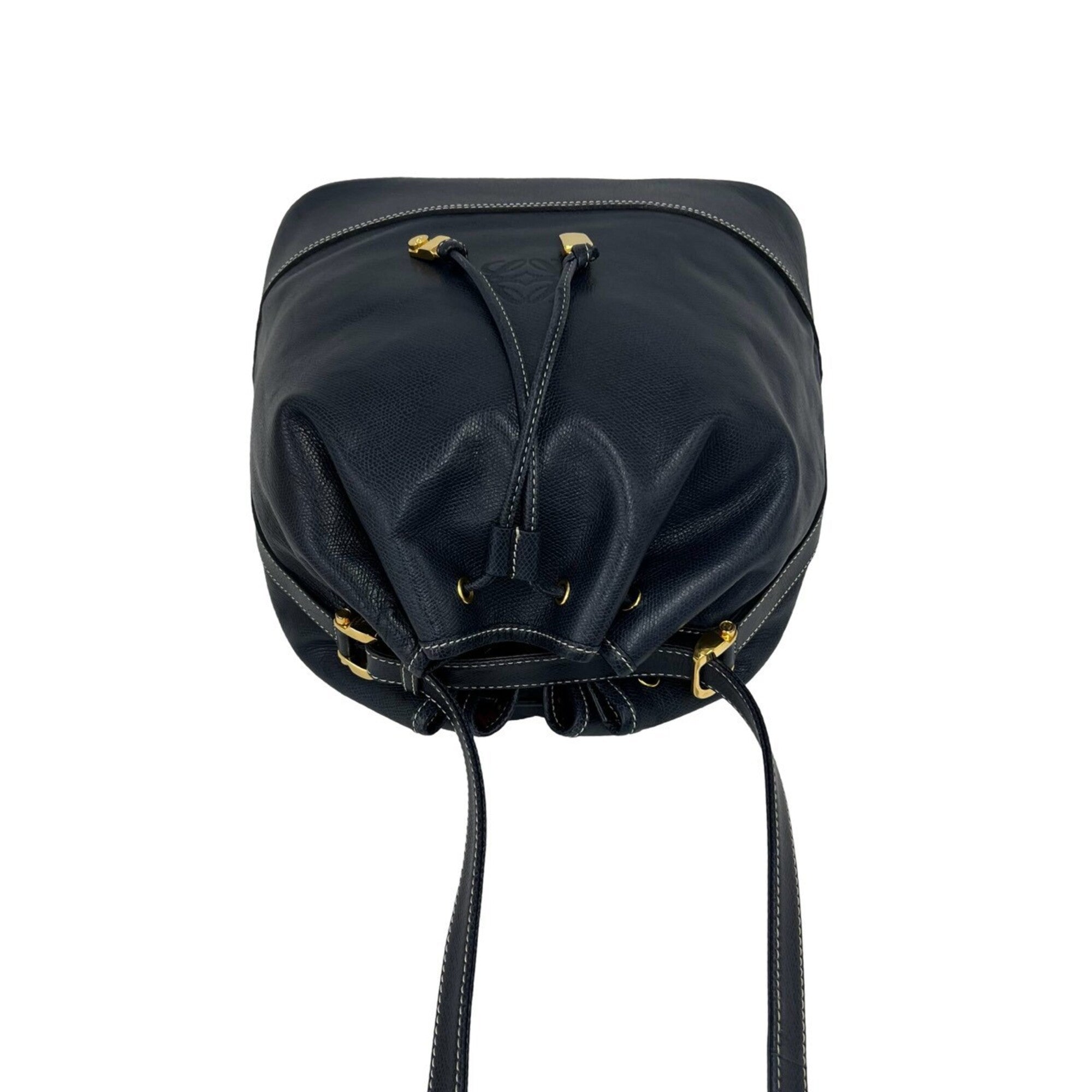 Loewe Navy Leather Crossbody Bag Shoulder Bag (Pre-Owned)