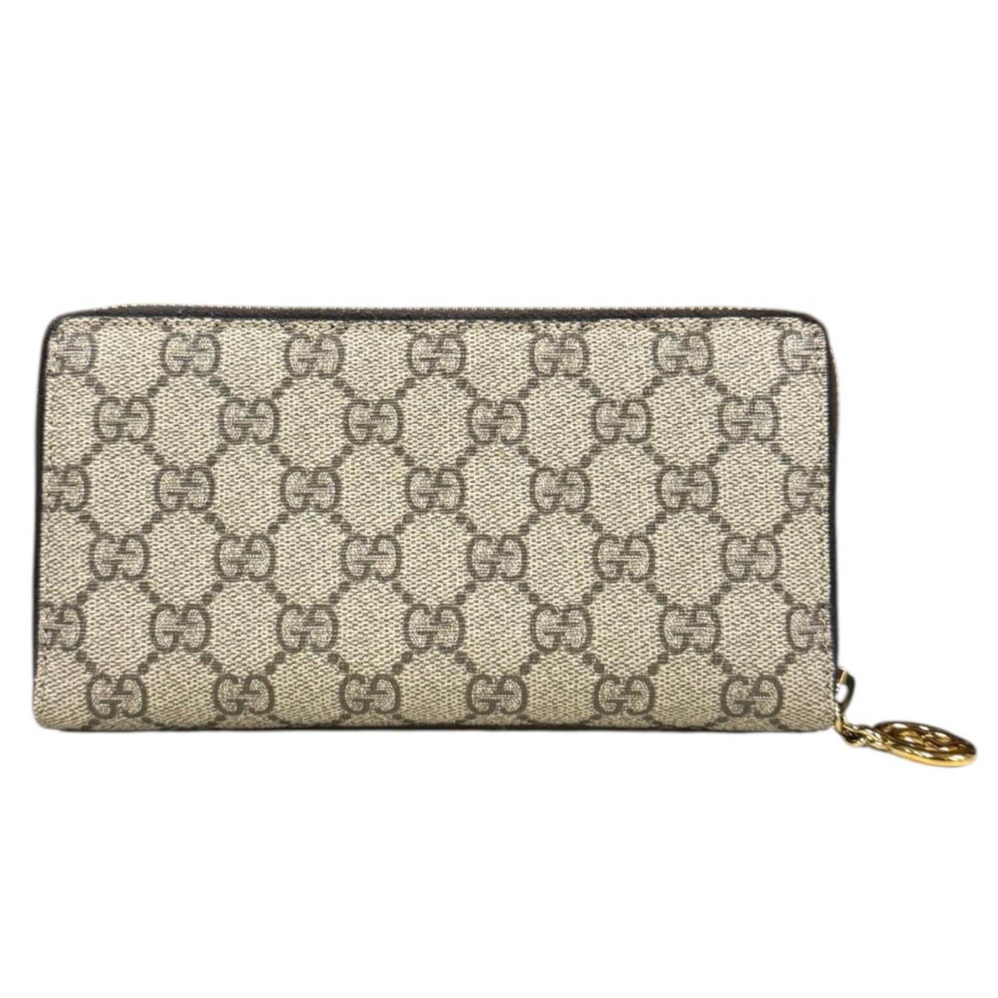 Gucci Beige Brown Canvas Coin Purse/Coin Case (Pre-Owned)