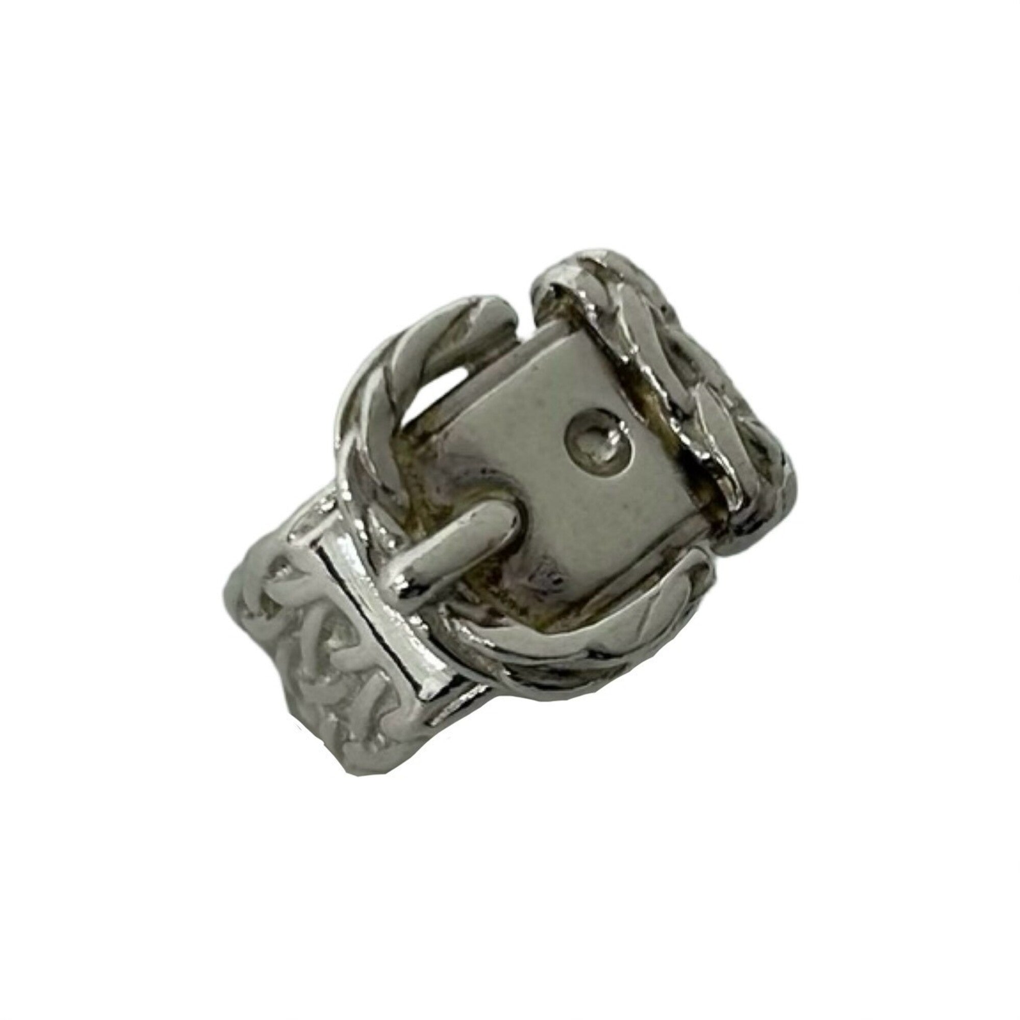 Hermes Silver Silver 925 Band Ring (Pre-Owned)