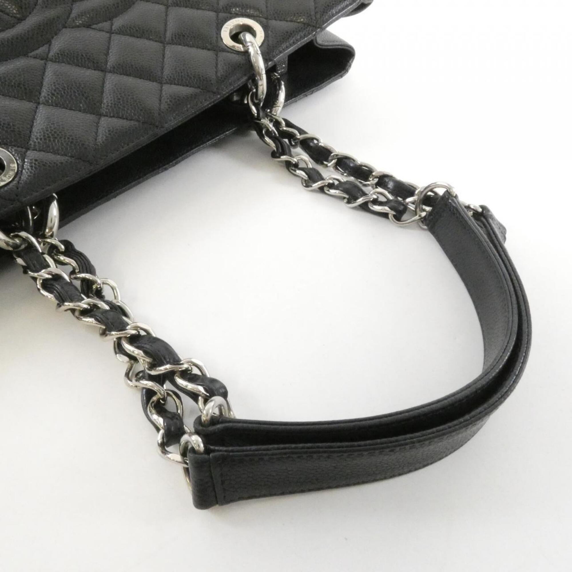 Chanel Black Grained Calfskin Shoulder Bag (Pre-Owned)