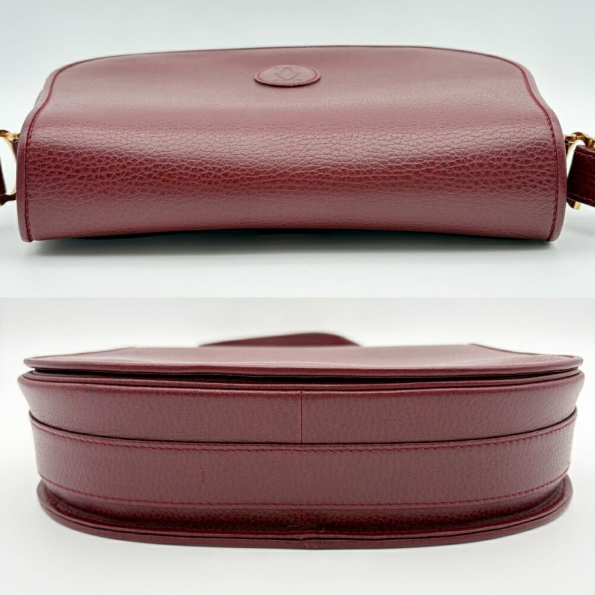 Cartier Bordeaux Leather Shoulder Bag (Pre-Owned)