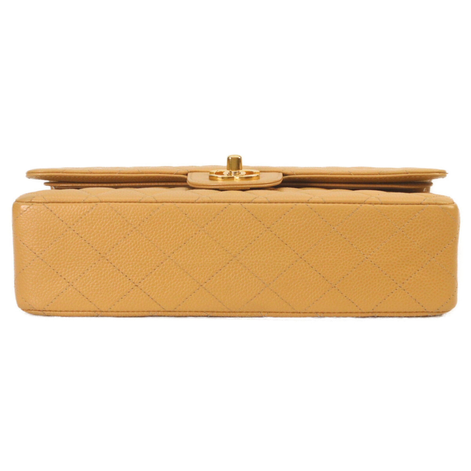 Chanel Beige Grained Calfskin Shoulder Bag (Pre-Owned)