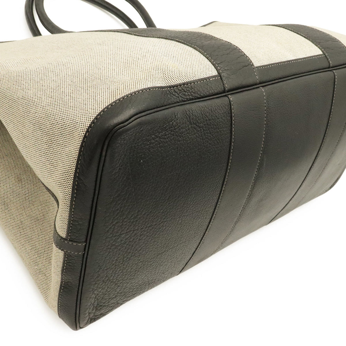 Hermes Black Gray Yellow Toile H Shoulder Bag Tote Bag (Pre-Owned)