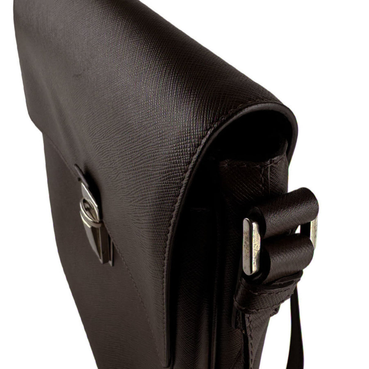 Prada Brown Leather Shoulder Bag (Pre-Owned)