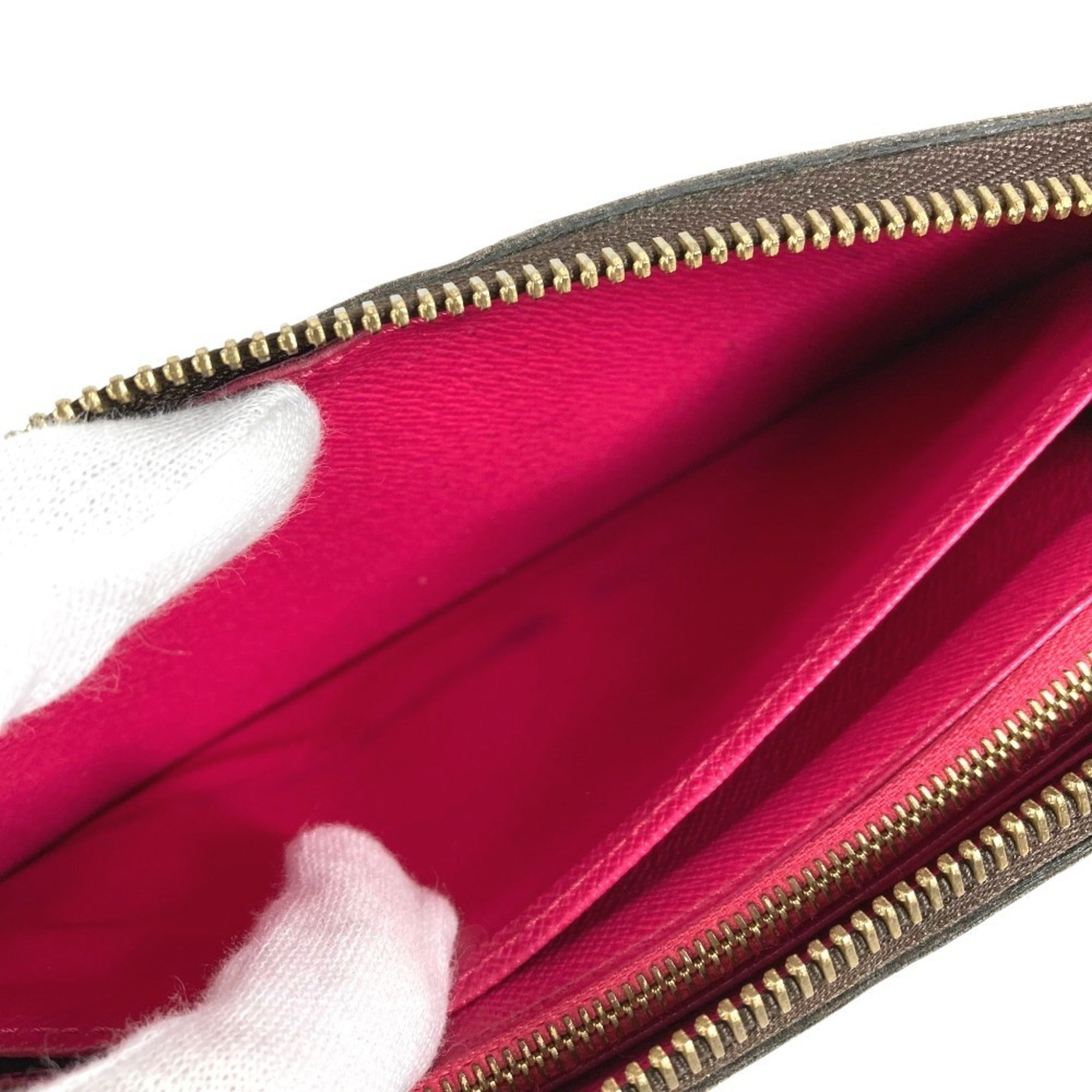 Louis Vuitton Brown Pink Monogram Canvas Long Wallet (Bi-Fold) (Pre-Owned)